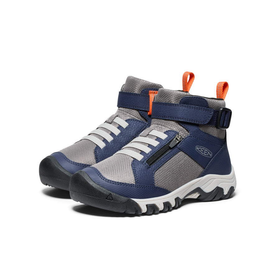 Big Kids' Targhee Boundless Hiking Boots - Navy/Steel Grey | Waterproof & Durable Outdoor Shoes for Boys & Girls | Perfect for Hiking, Camping & Backpacking Adventures