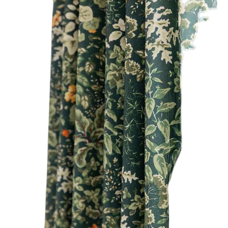 Lana Countryside Botanical Blackout Curtains - Custom Room Darkening Window Drapes for Bedroom & Living Room | Nature-Inspired Home Decor