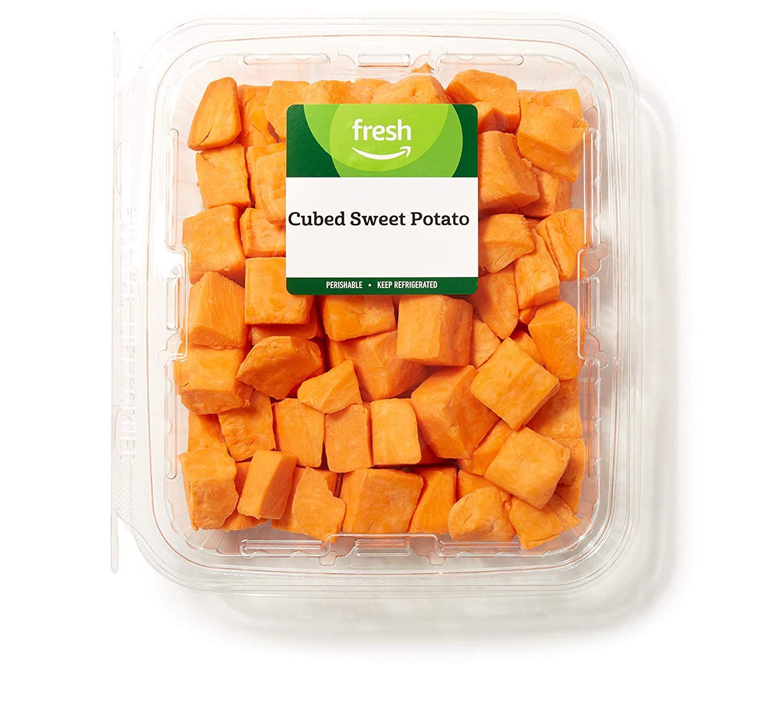 Amazon Fresh Cubed Sweet Potatoes 18 Oz - Perfect for Baking, Roasting & Healthy Meal Prep