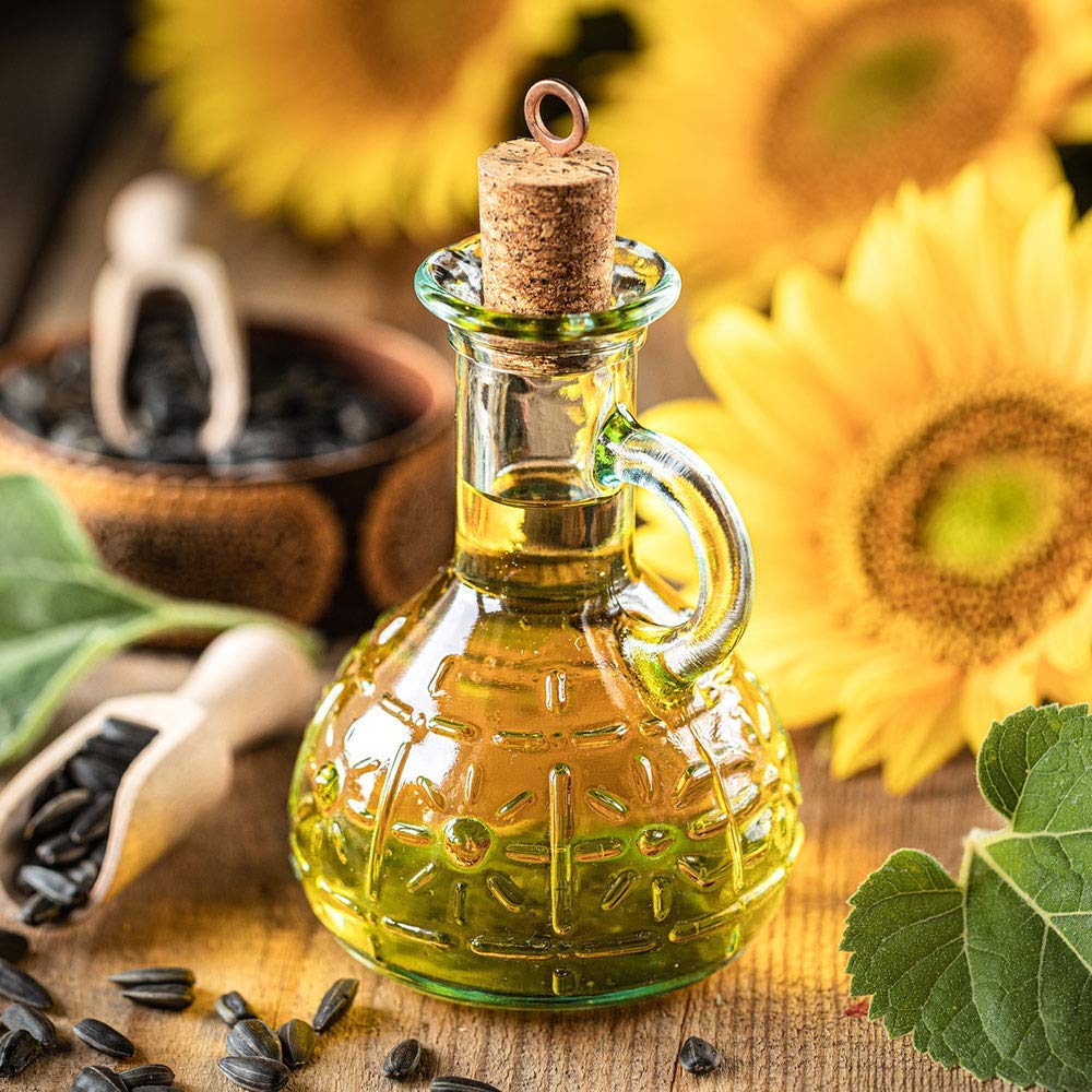Kevala Organic Sunflower Oil - Cold Pressed, Hexane Free, Non-GMO, Vegan, Kosher, Cholesterol Free - 64 oz for Cooking, Baking, Hair & Skin Care - Rich in Vitamin E & Healthy Fats