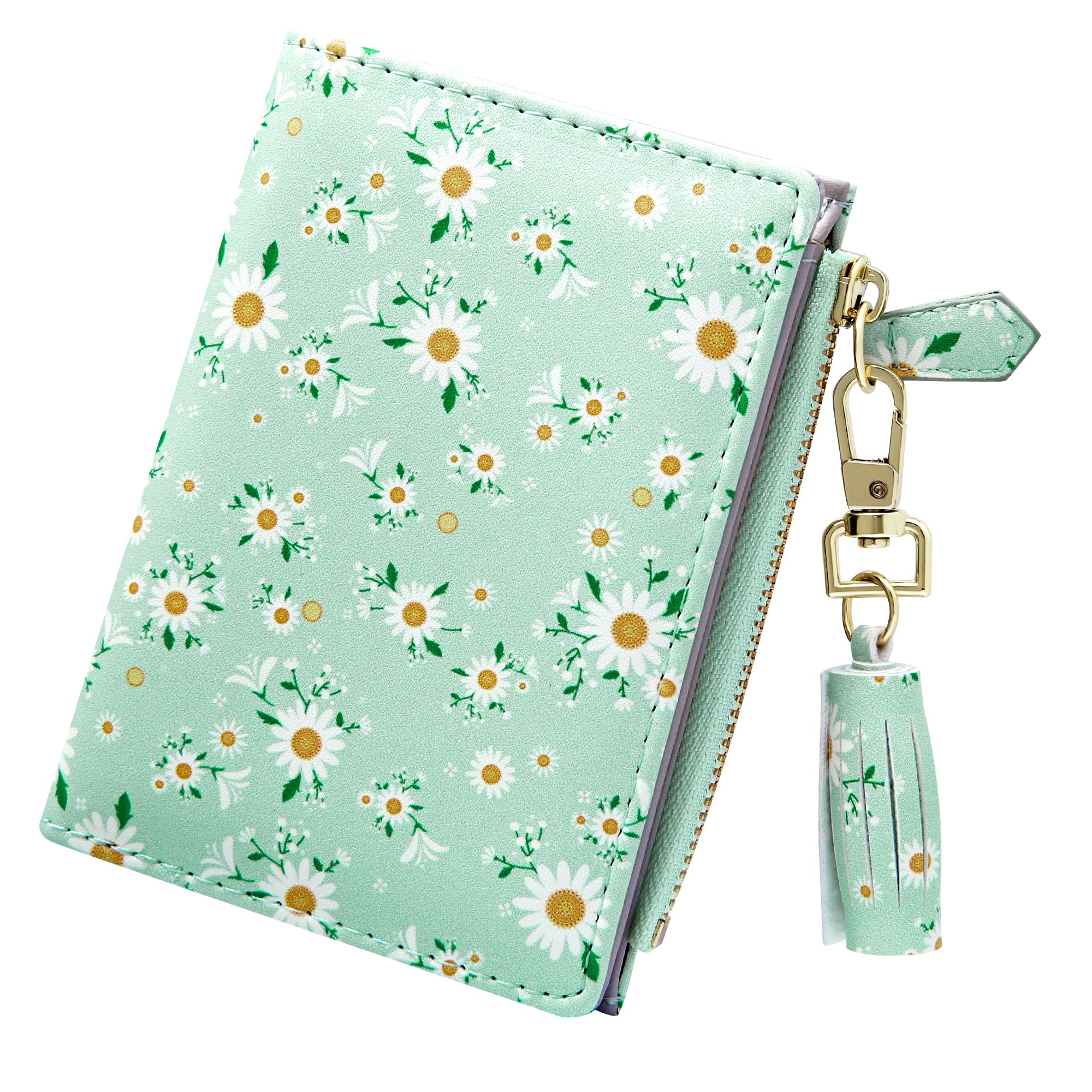 GEEAD Slim Bifold Wallet for Women with Zipper & ID Card Holder - Compact Coin Purse for Everyday Use, Travel & Shopping