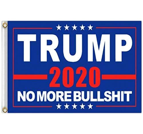 Trump 2020 No More BS Keep America Great Flag - Patriotic American Political Banner for Yard, Porch & Rallies - Show Your Support for Conservative Values