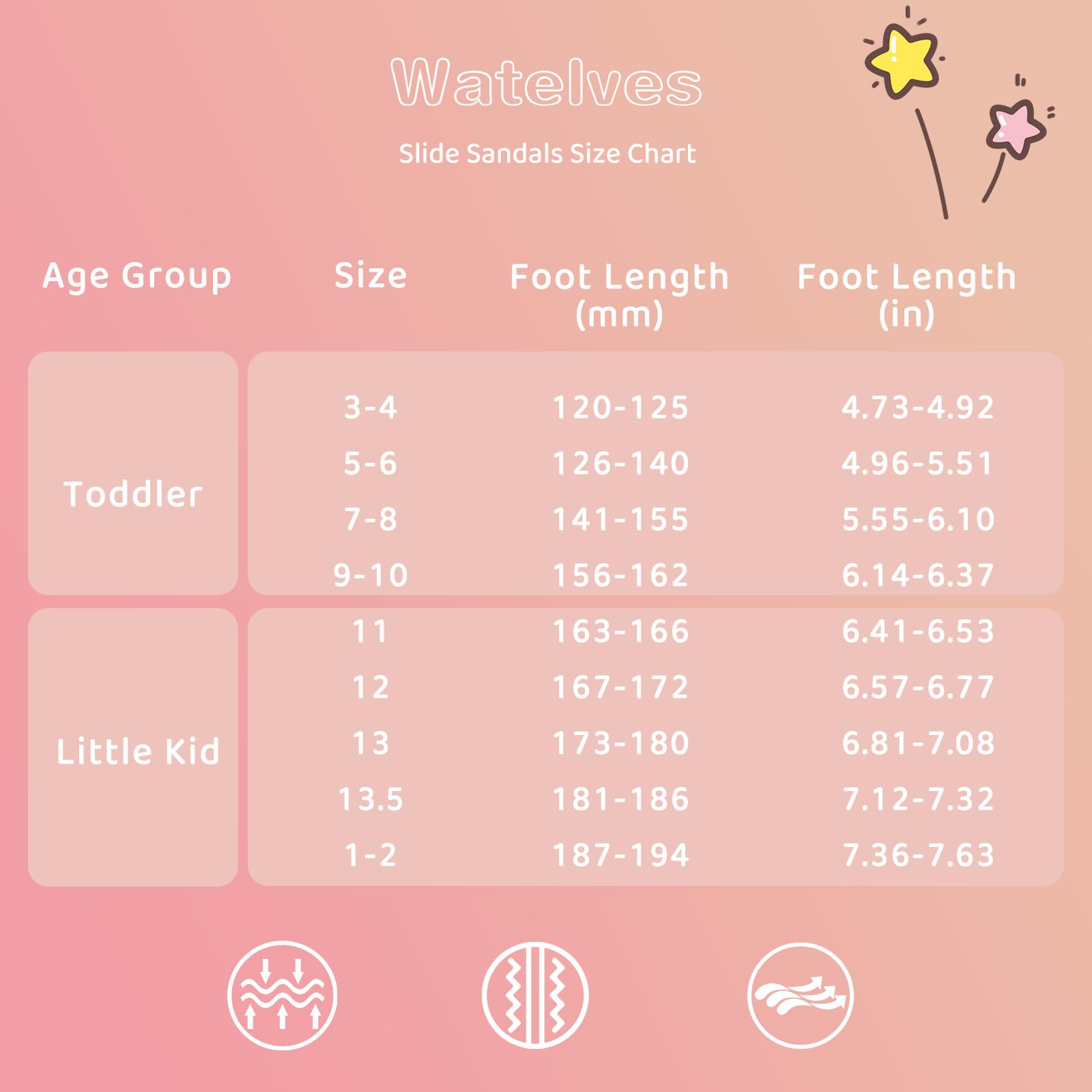 **WateLves Toddler Boys & Girls Water Shoes - Non-Slip Swim Sandals for Beach, Pool & Outdoor Play - Comfortable Kids Slides & Casual Slippers**    **Perfect for:** Beach vacations, poolside fun, water parks, backyard play, and everyday summer adventures.