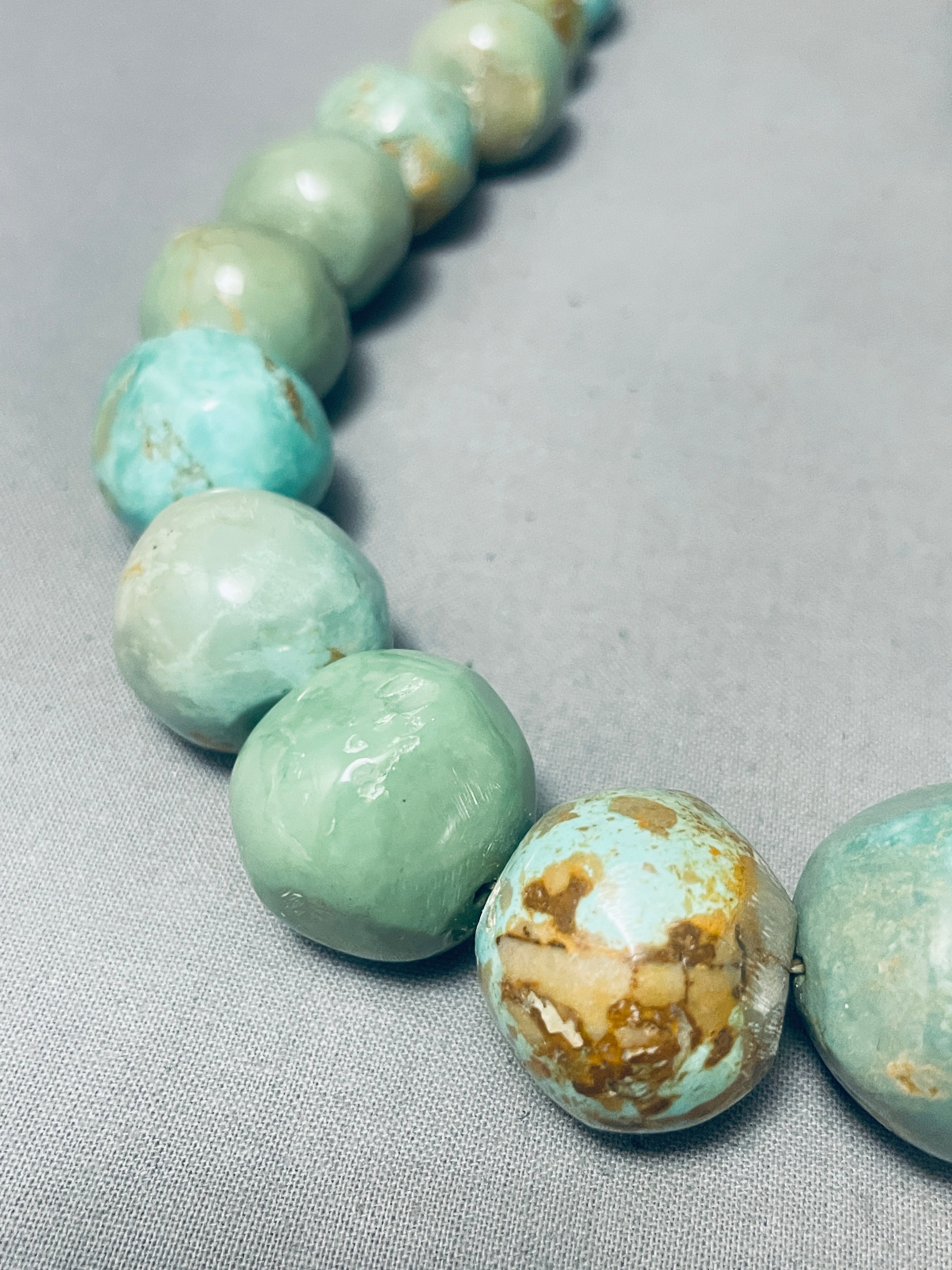 191 Grams Rare Bulbous Green Turquoise Sterling Silver Pendant Necklace for Women - Handmade Jewelry Gift for Birthday, Wedding & Special Occasions
