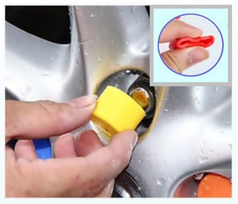 Durable Silicone Wheel Nut Bolt Cover Lug Nut Caps (Orange, 19mm) - Protect & Customize Car Rims for Trucks, SUVs & Off-Road Vehicles