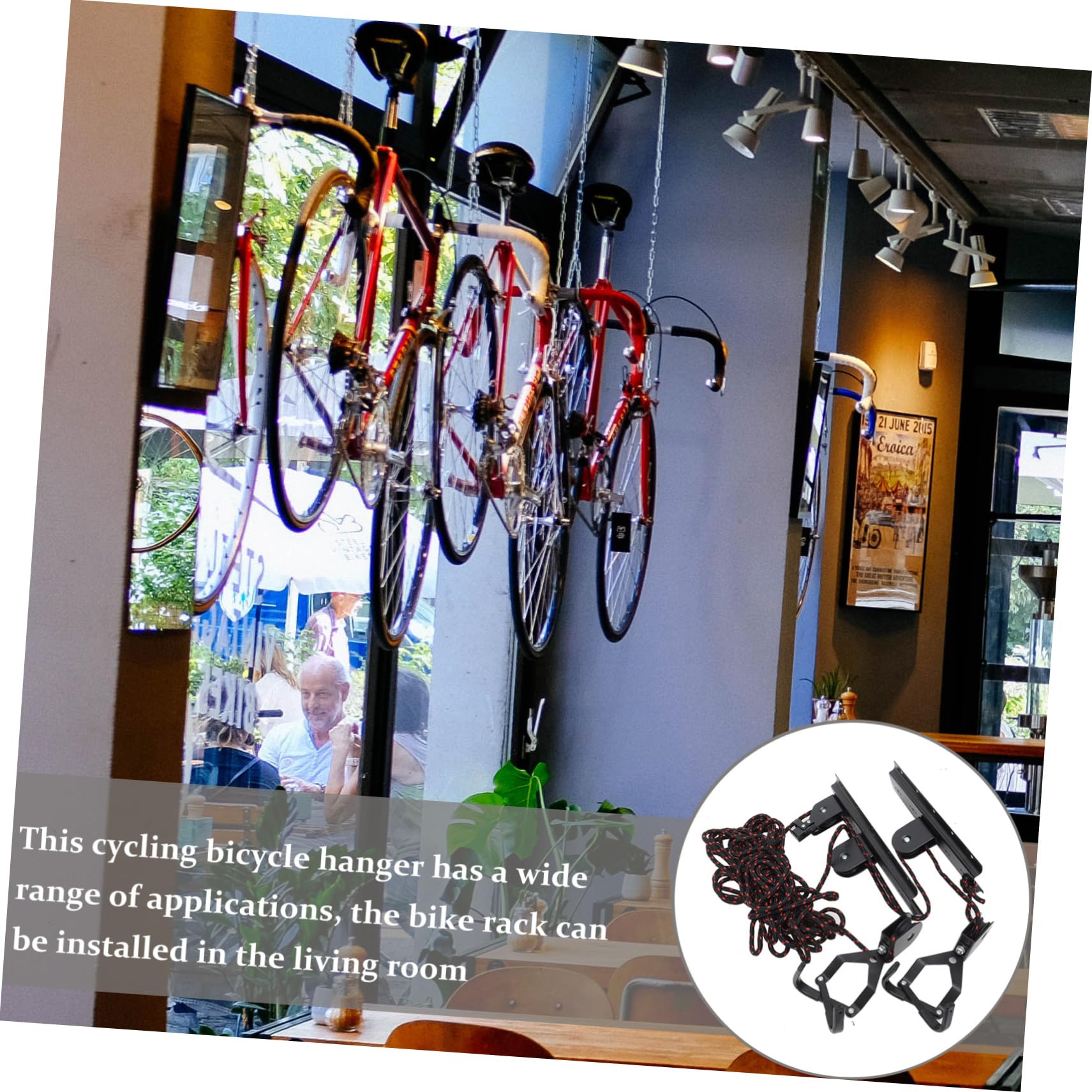 Best Bike Wall Hanger & Ceiling Mount Bike Rack - Heavy Duty Garage Storage Lift Hoist for Bicycle Organization | Perfect for Small Spaces, Apartment & Home Garage Storage