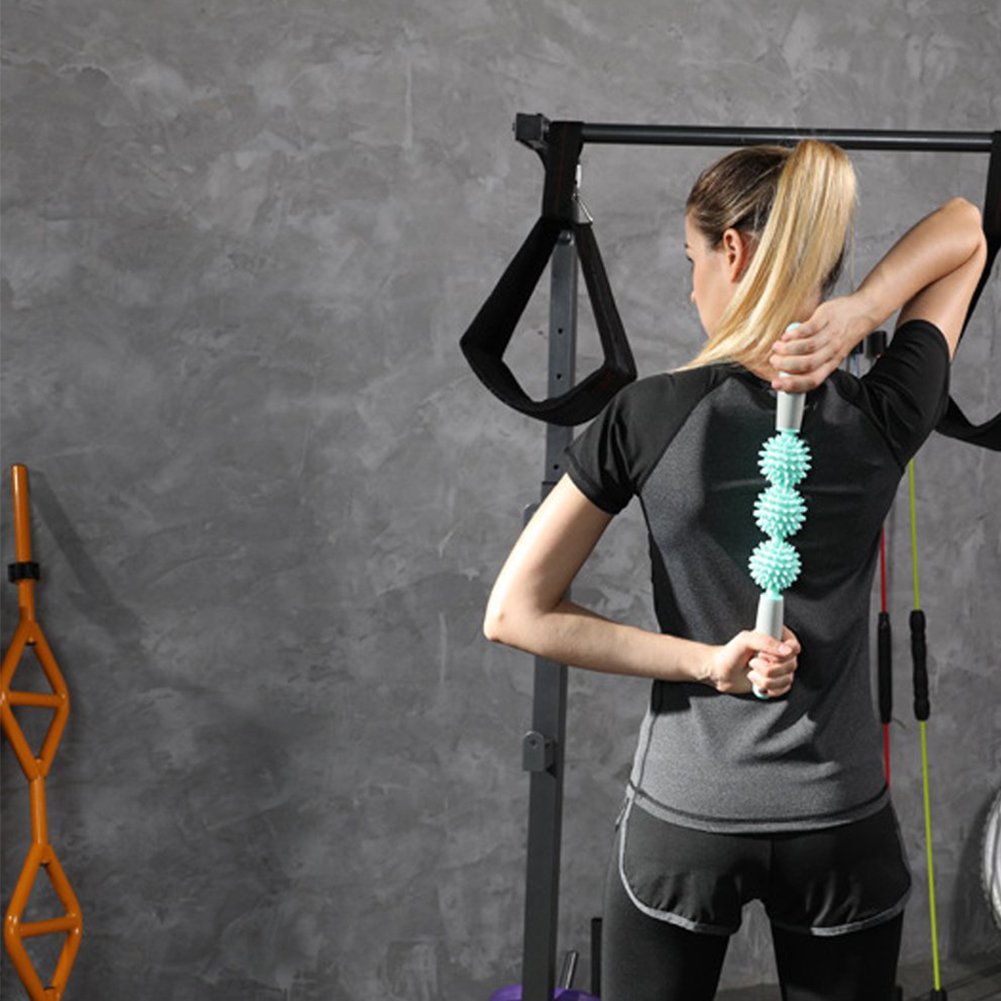 **Fascia and Cellulite Massage Roller - Myofascial Release Tool for Muscle Pain Relief, Soreness & Tightness | Leg & Back Recovery | Includes Resistance Bands for Home & Gym Workouts**