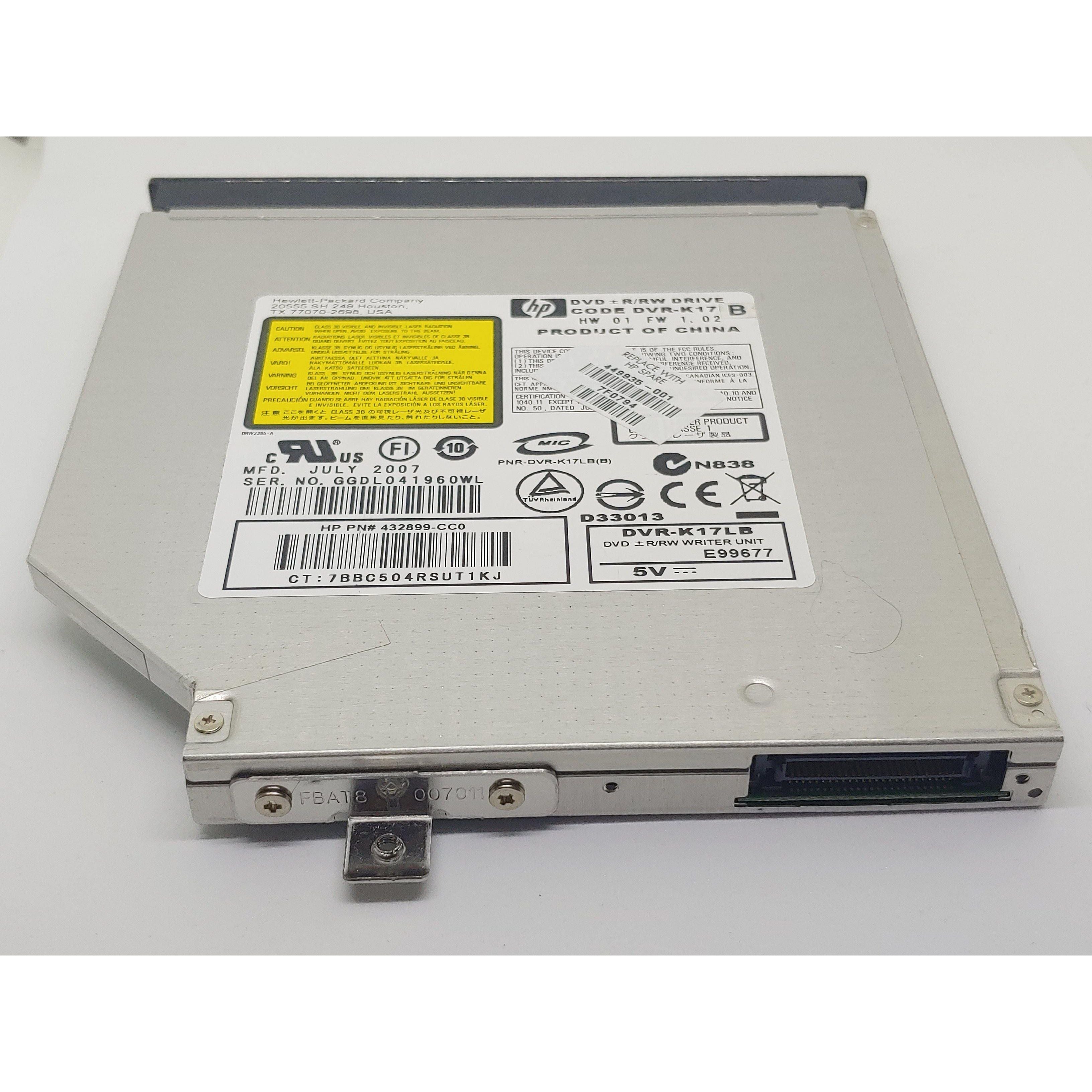 HP DVD±RW DL LightScribe Drive - DVR K17LB PNR (DVR K17LB-B) - Compatible with Laptops & Desktops for Data Backup, Media Burning & Disc Labeling