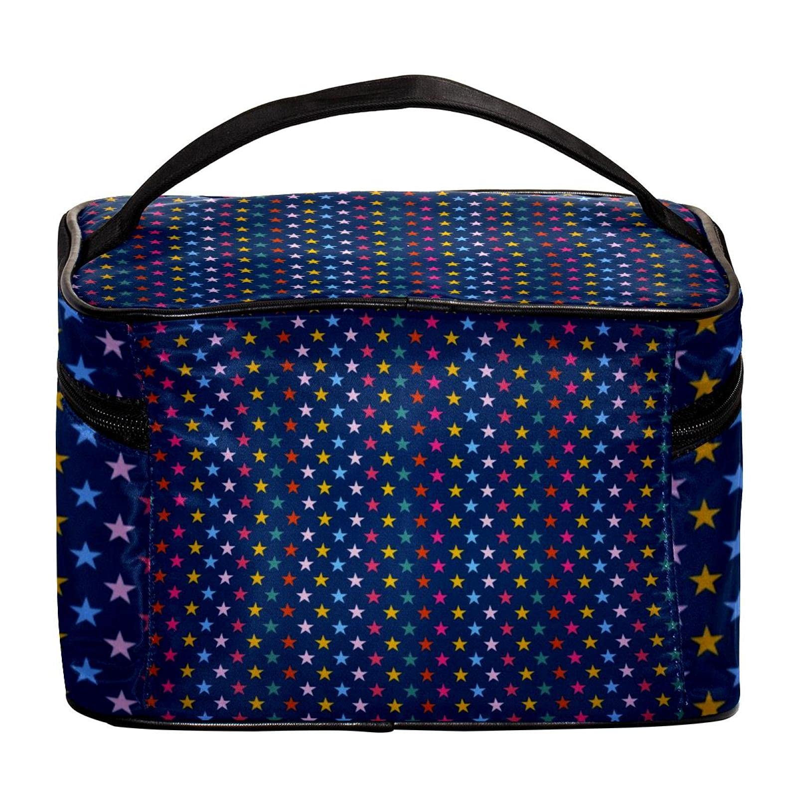 Colorful Stars Cosmetic Bag - Large Travel Makeup Organizer for Women | Perfect for Vacation & Daily Use