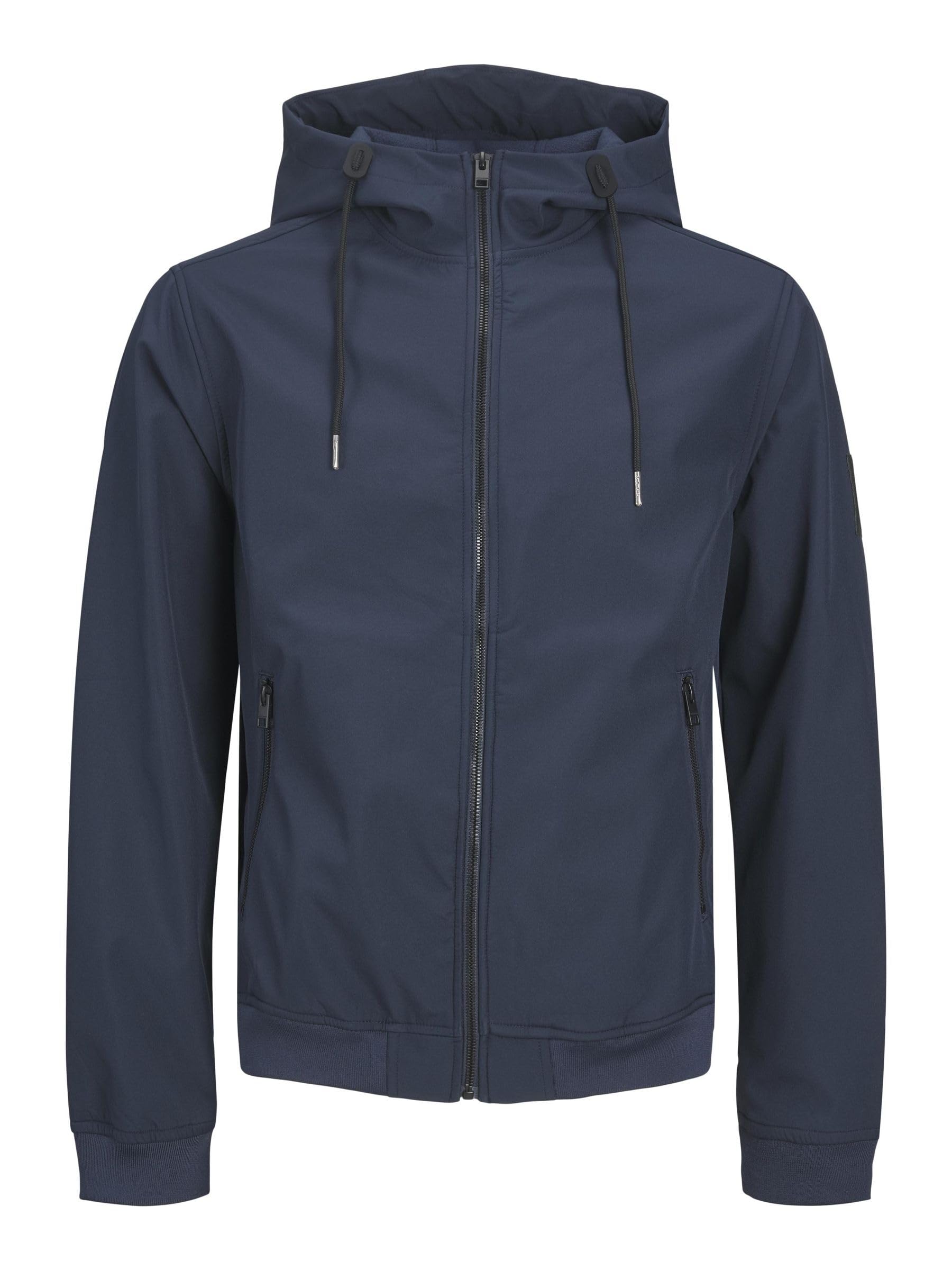 JACK & JONES Men's Softshell Hooded Jacket for Outdoor Activities