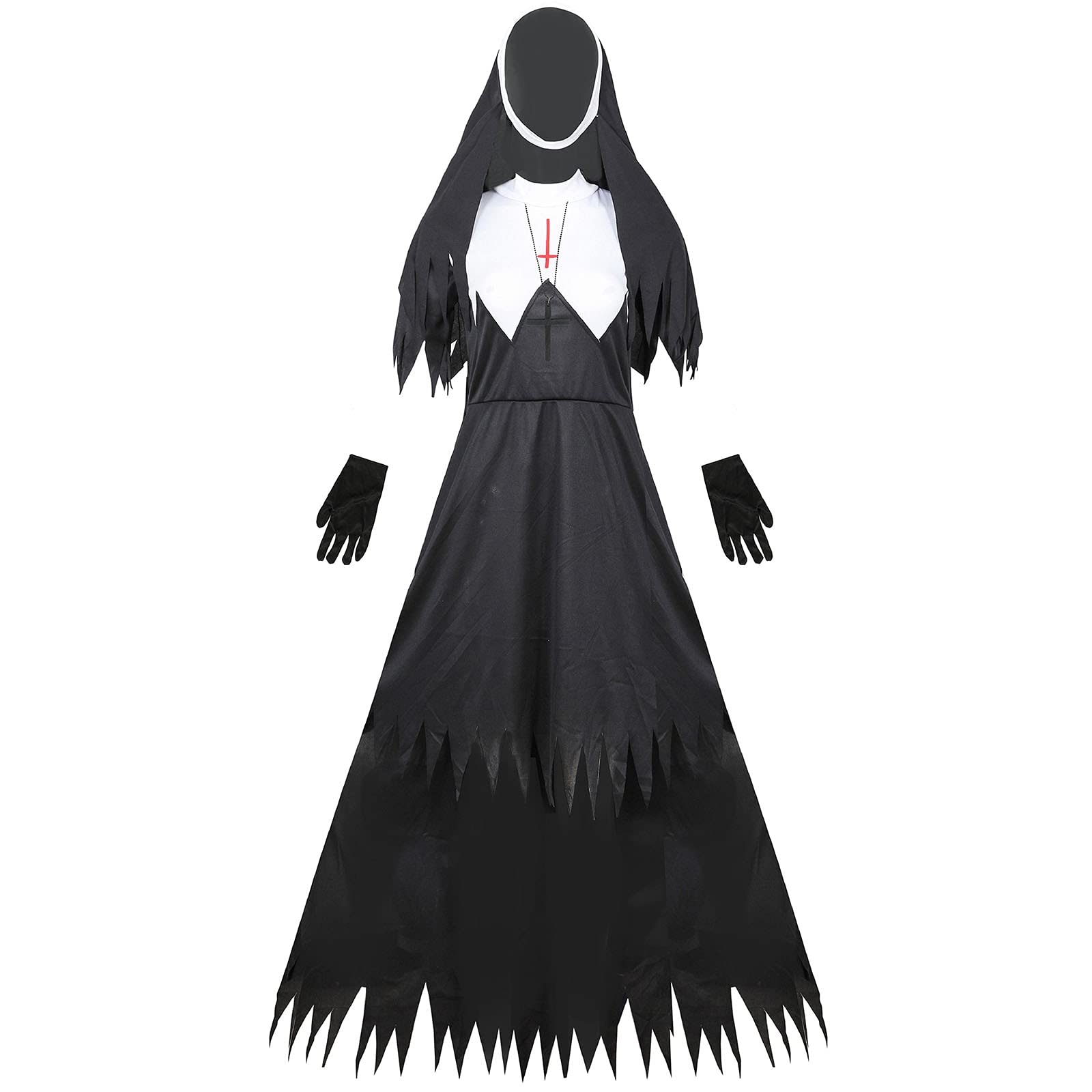 Women's Halloween Costume Set - Elegant Masquerade Party Dress with Evil Queen Style | Perfect for Halloween Parties, Cosplay & Themed Events