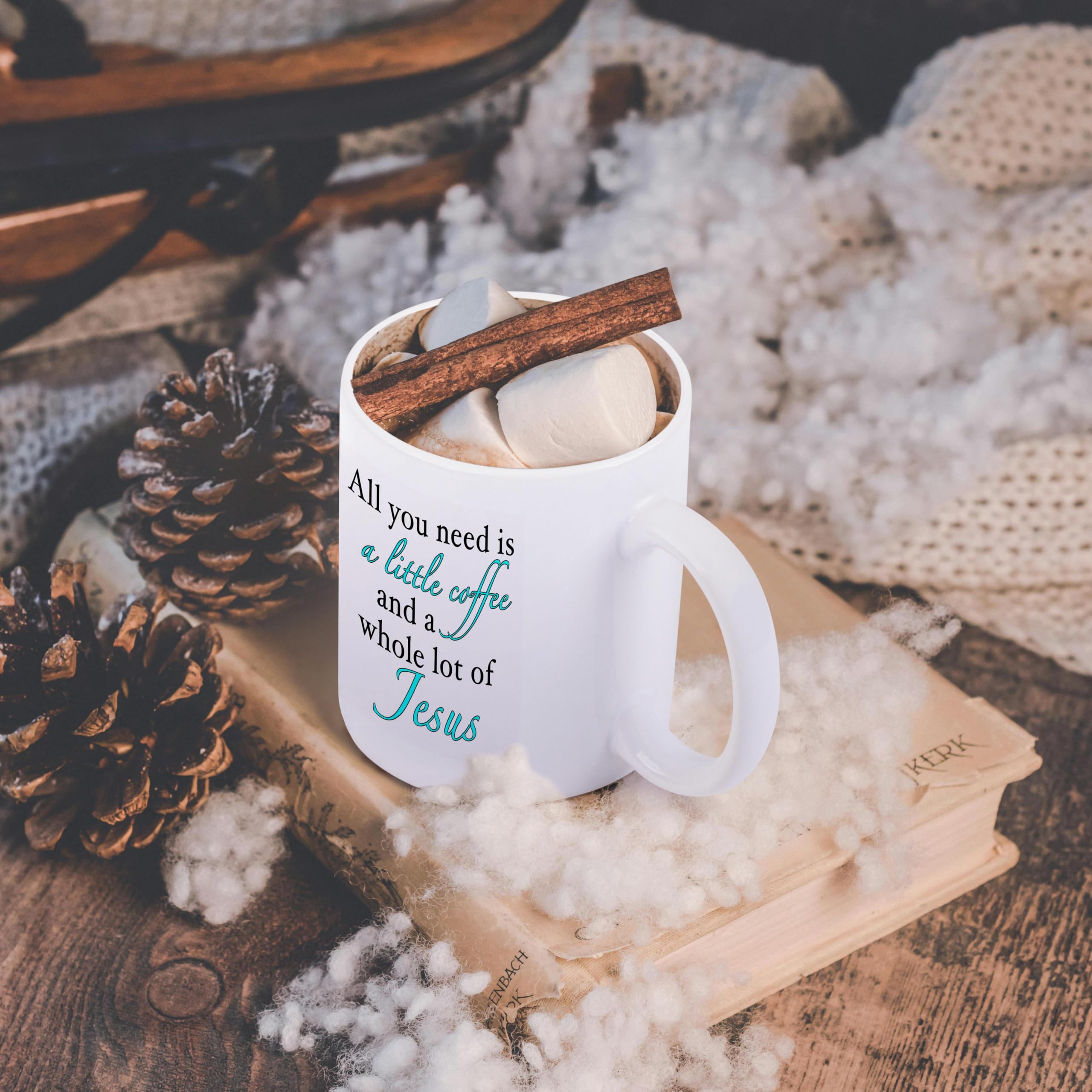 Funny Jesus Coffee Mug 11oz - Inspirational Gift for Christians & Coffee Lovers - Perfect for Morning Devotion