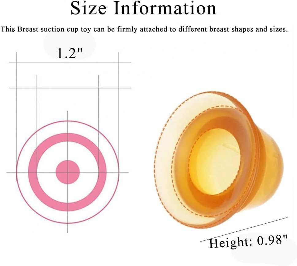 Premium Soft Silicone Nipple Suckers (2-Pack) - Breast Stimulation & Enhancement Toys for Women & Men - Sensual Couples Play & Intimate Massage - Brown Nipple Clamps for BDSM & Adult Play