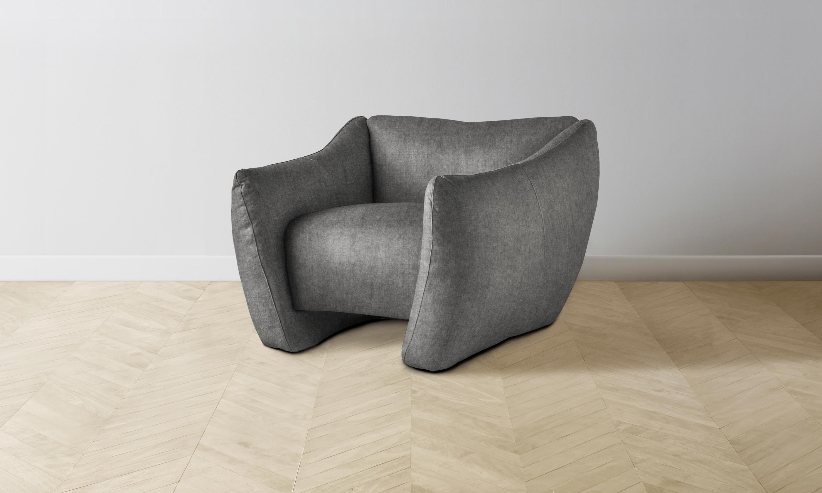 The Bond Chair - Premium Performance Tweed Smoke Upholstered Lounge Chair for Modern Living Room & Office Decor