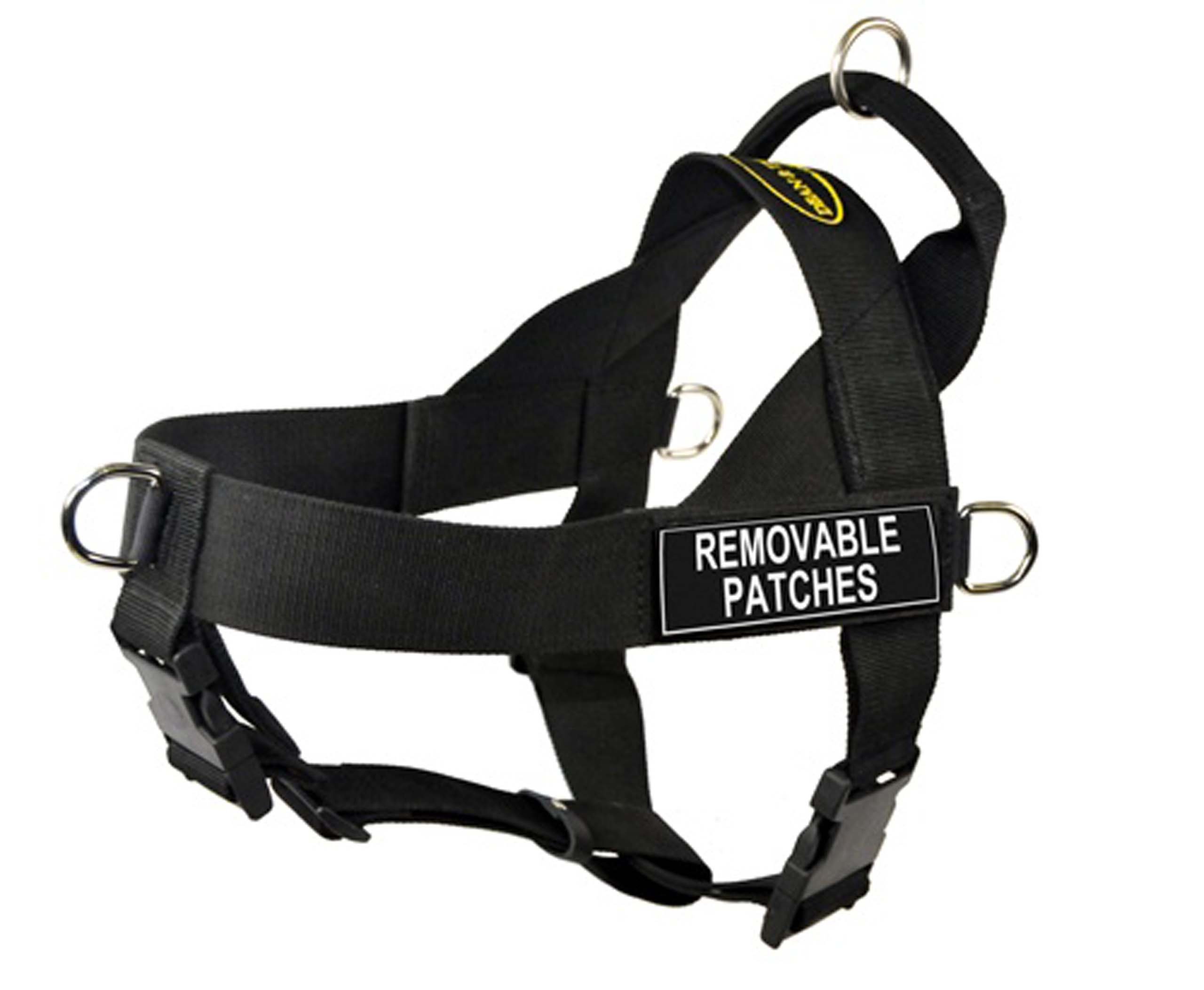 No Pull Dog Harness with Clear Patches - Adjustable Reflective Pet Vest for Large Dogs (36-47 Inch Girth) - Comfortable Walking Harness for Training, Hiking & Outdoor Adventures