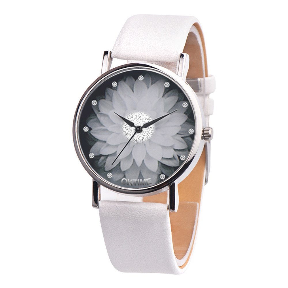 Women's Fashion Watches Quartz Analog Leather Band Wristwatch Ladies Casual Bracelet Watch for Everyday Wear A089