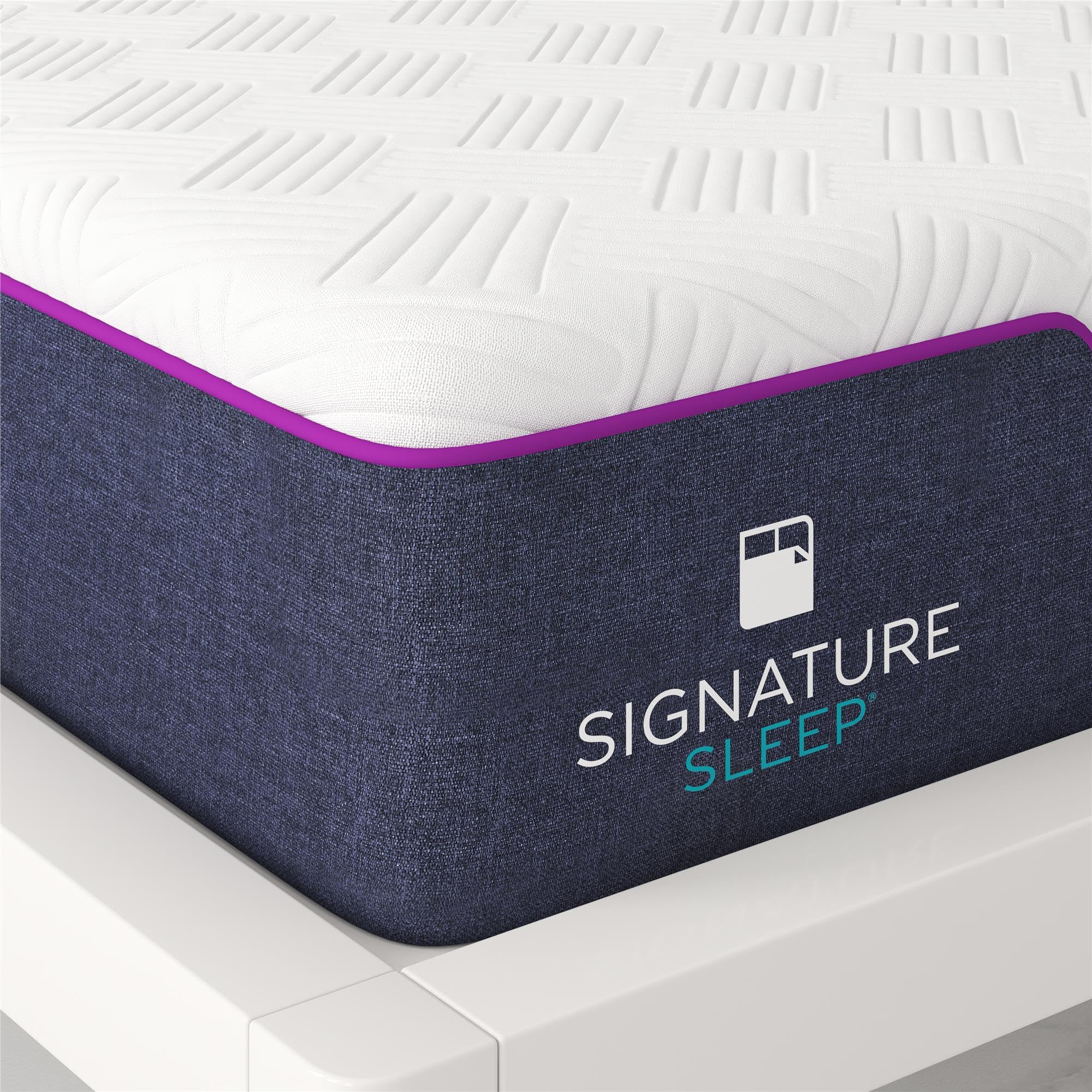 Signature Sleep Memoir 10 Inch Medium Firm Memory Foam Mattress - CertiPUR-US & OEKO-TEX Certified - Full Size Bed Mattress in White - Perfect for Guest Rooms, Dorms & Small Apartments
