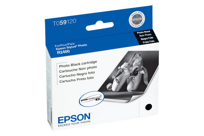 Epson T059120 R2400 Ink Cartridge - Photo Black - High-Quality Printing for Photos, Artwork & Documents | Compatible with Epson Stylus Photo R2400 Printer