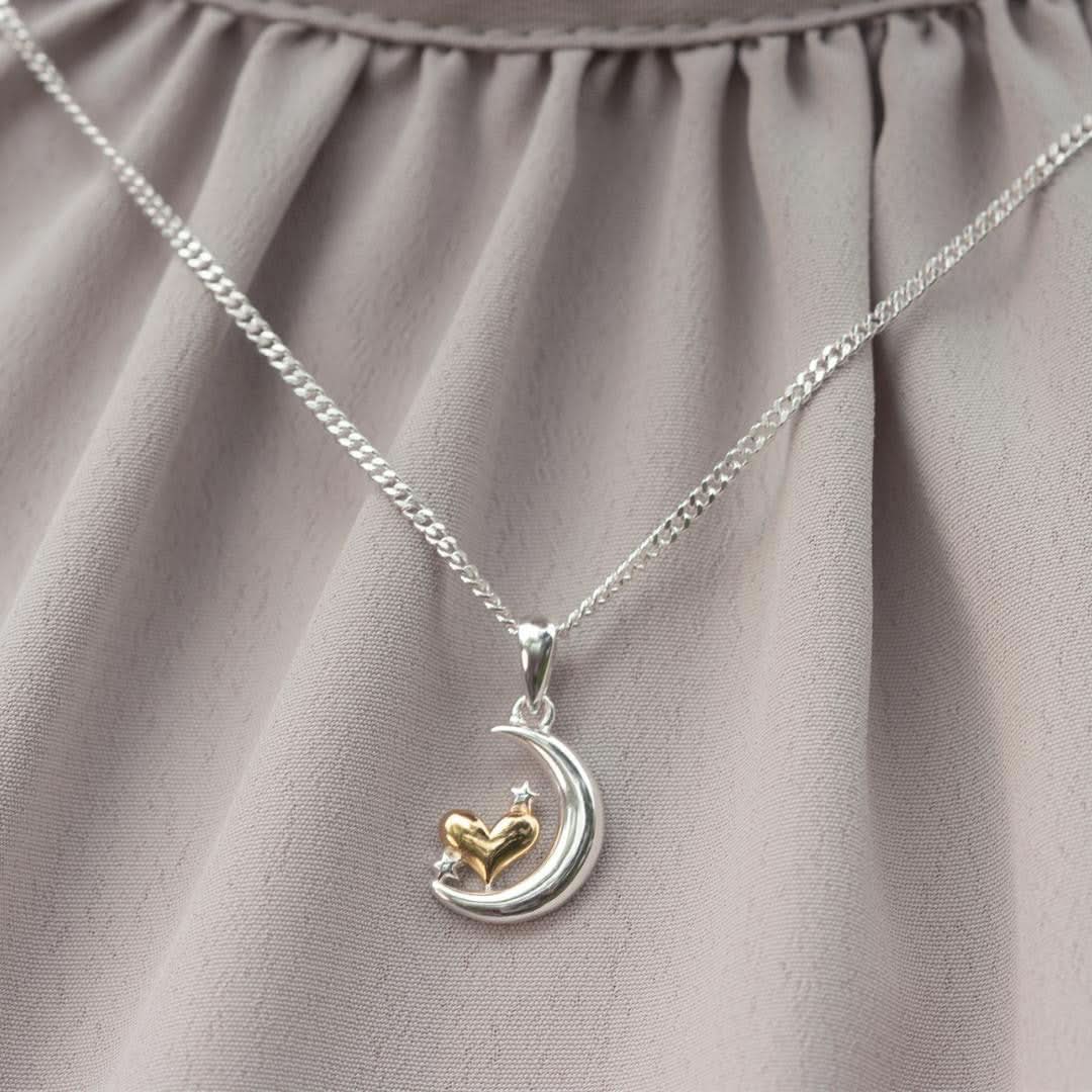 Crescent Moon and Stars Charm Necklace - Elegant Celestial Jewelry for Women - Perfect for Everyday Wear, Gifts & Special Occasions