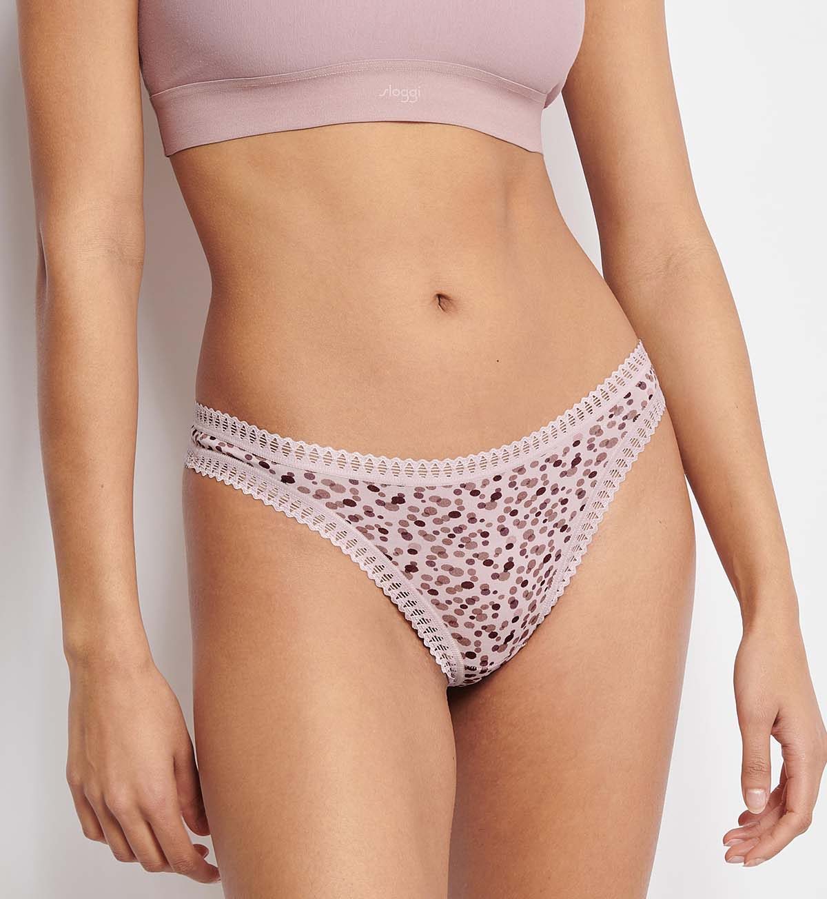 SLOGGI GO CRUSH STRING 3 Pack - Comfortable Women's Thong Underwear Multipack for Everyday Wear | Perfect for Workout, Yoga & Lounge