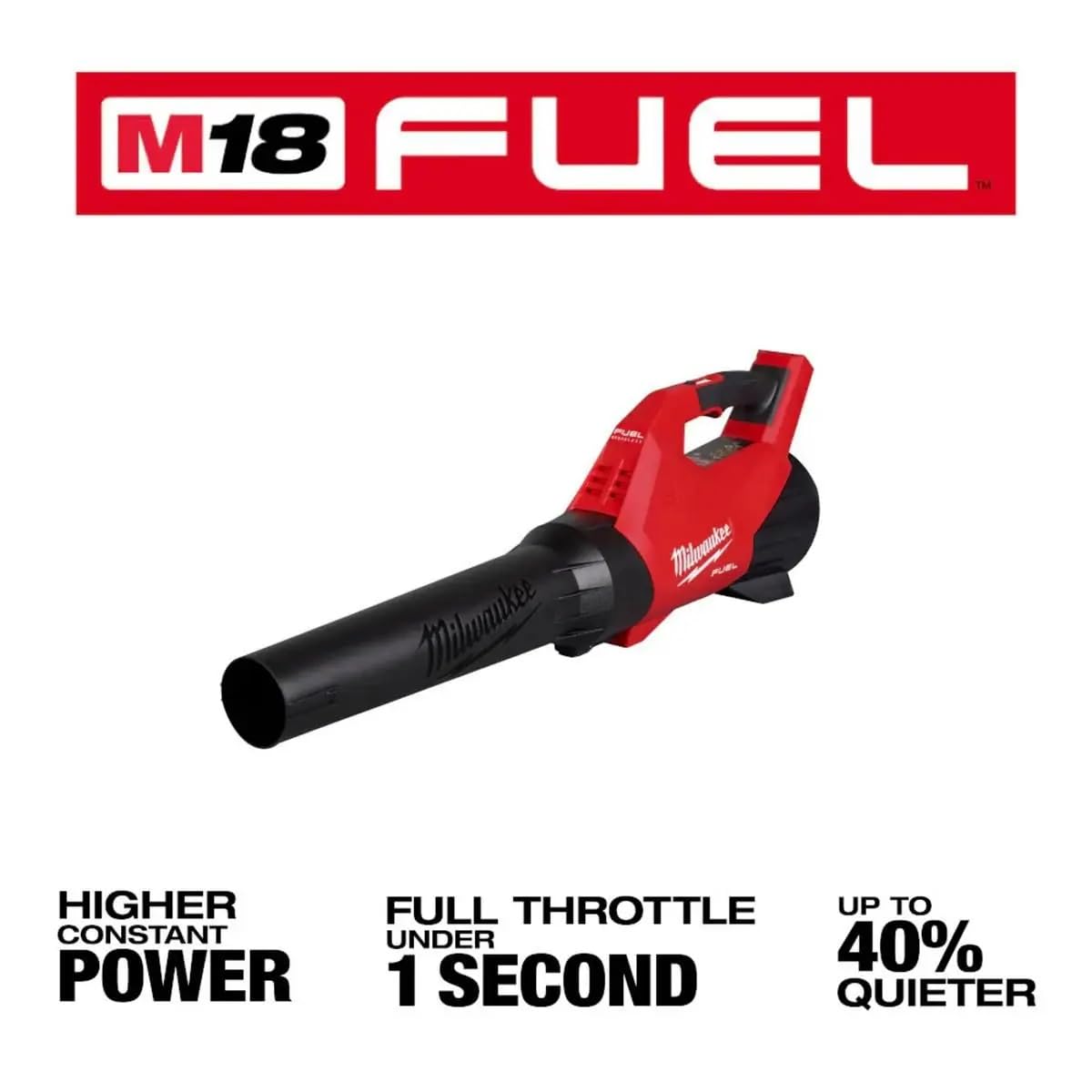 Milwaukee 3017-20 M18 Fuel Cordless Leaf Blower - 450 CFM, Battery Not Included - Perfect for Yard Cleanup, Leaf Removal & Outdoor Maintenance