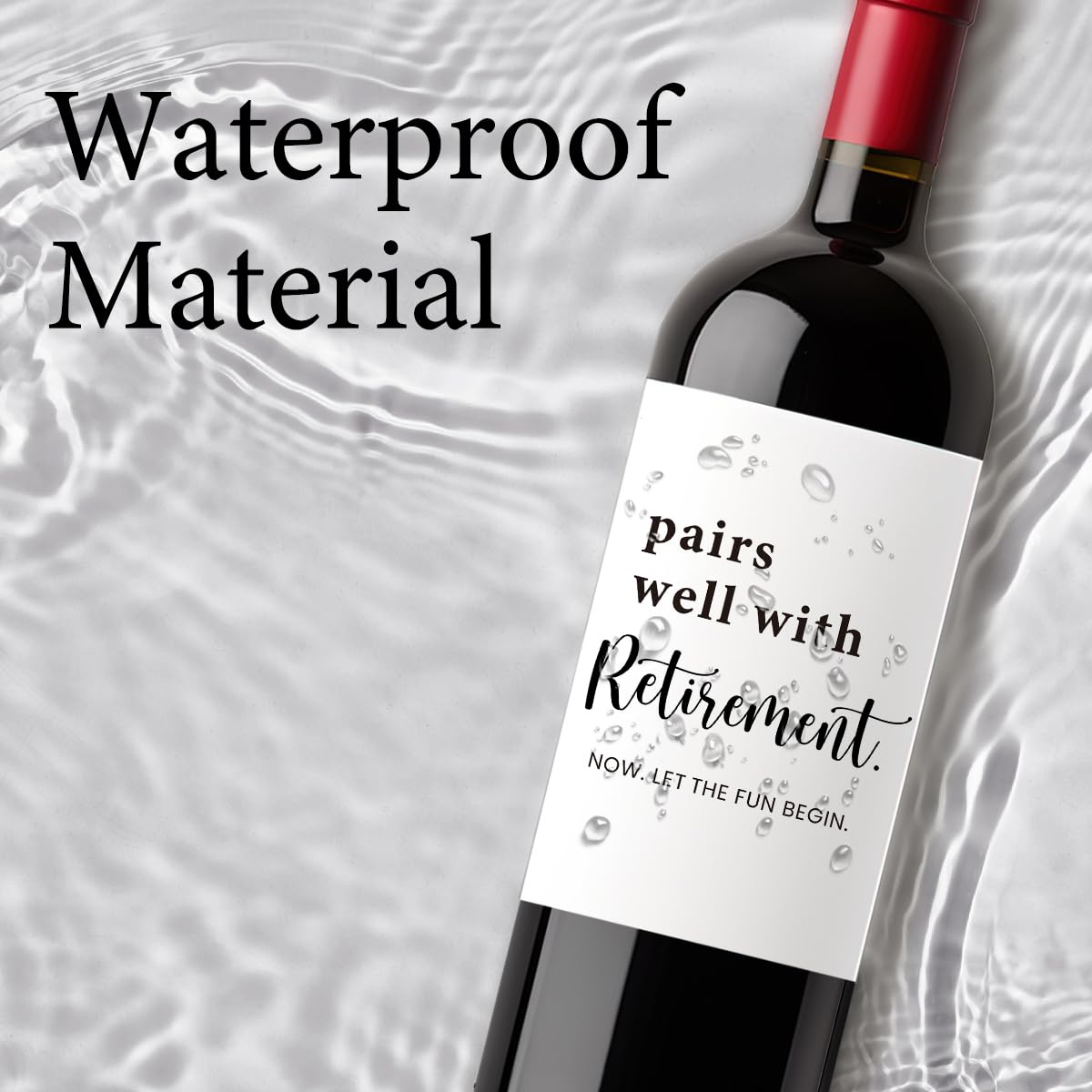8-Piece Retirement Wine Label Stickers Set - Funny Retirement Gifts for Women & Men, Coworkers, Grandparents | Perfect for Retirement Parties, Decorations & Wine Bottle Gifts | Great for Celebrations, Farewells & Retirement Toasts