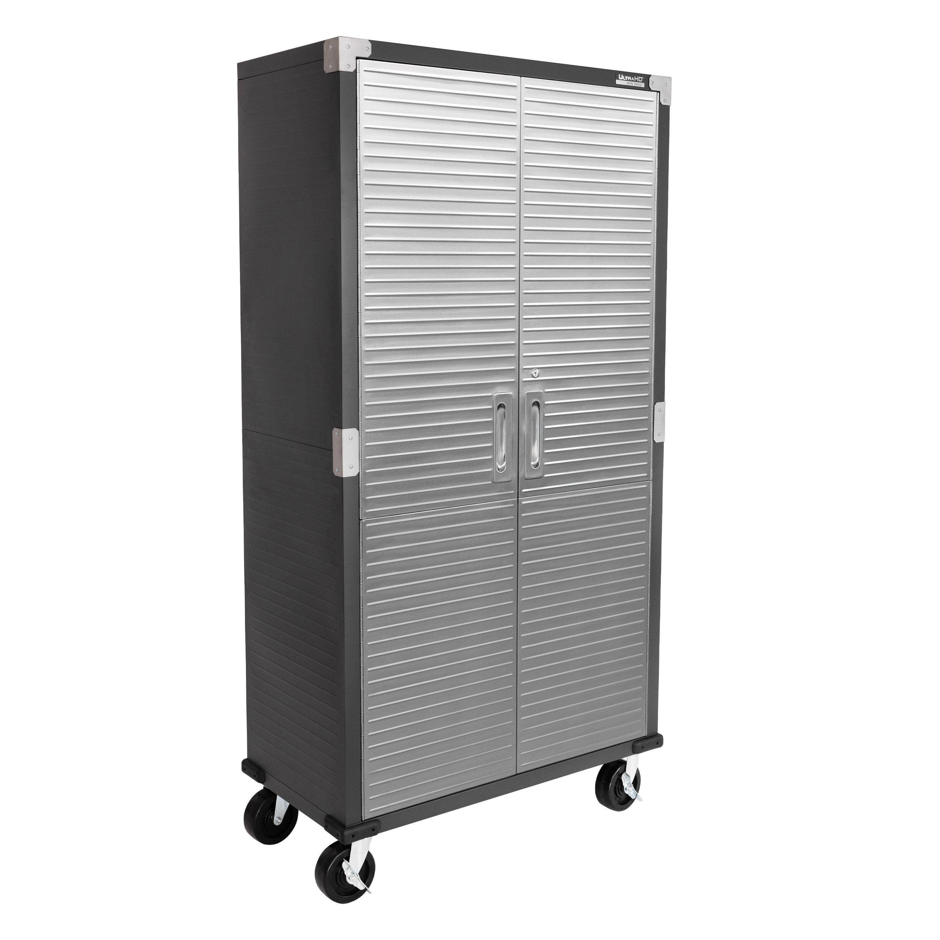 UltraHD® 8-Piece Rolling Storage Cabinet System in Graphite - Perfect for Office Organization, Garage Storage, and Workshop Tool Organization