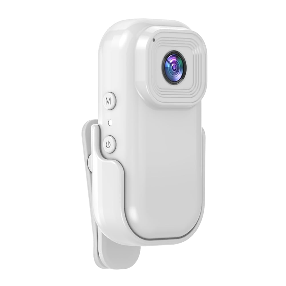 Louttary 1080P Mini WiFi Sports Camera with LCD Screen - Waterproof Action Cam for Outdoor Adventures, Cycling, Hiking & Vlogging (White) - 1 Set