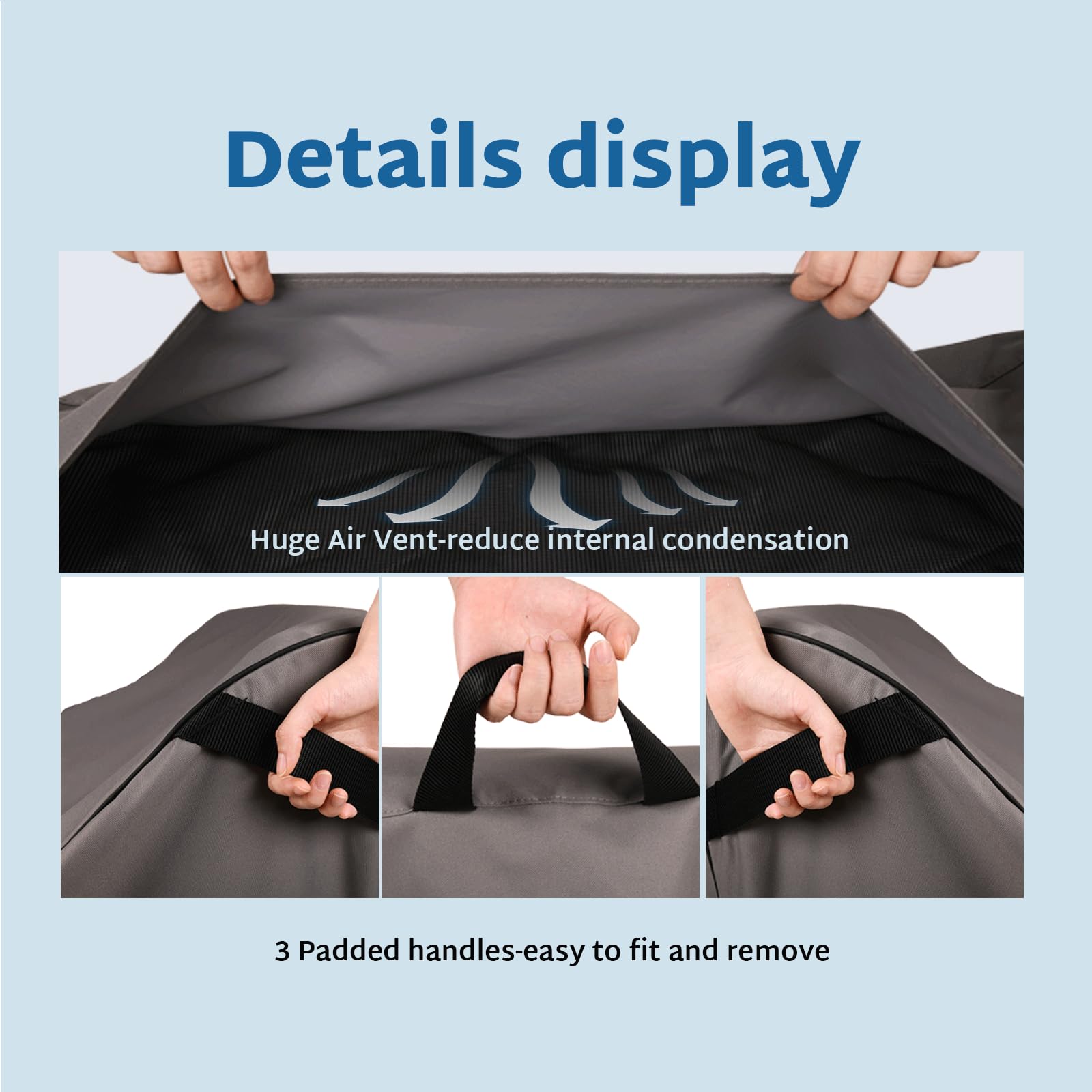 Waterproof Heavy Duty Patio Furniture Covers - 2 Pack Outdoor Chair Covers Fits 35