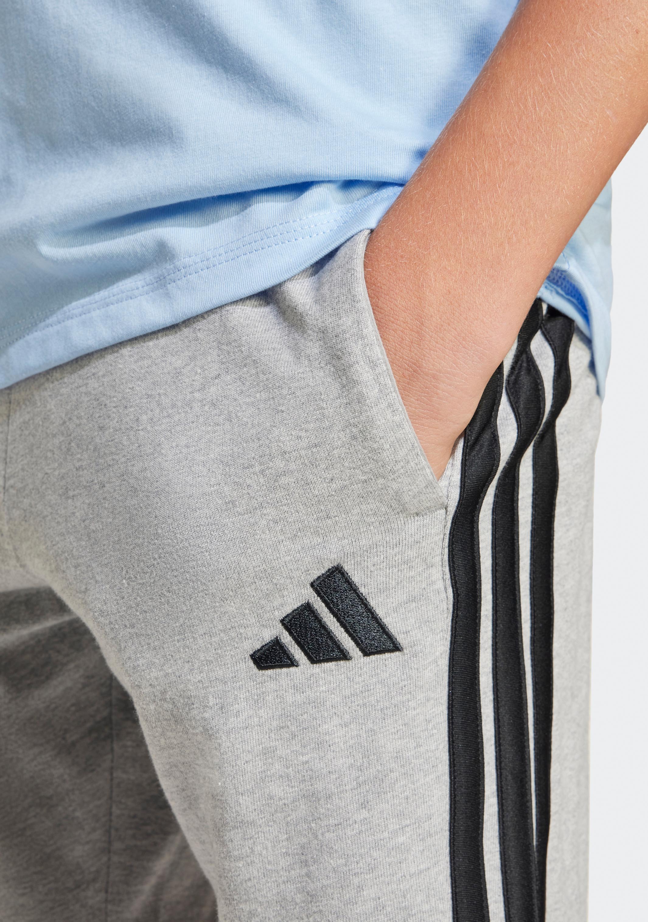 Adidas Kids' Essential 3 Stripes Knit Shorts - Comfortable Athletic Shorts for Boys & Girls - Perfect for Sports, Play & Everyday Wear