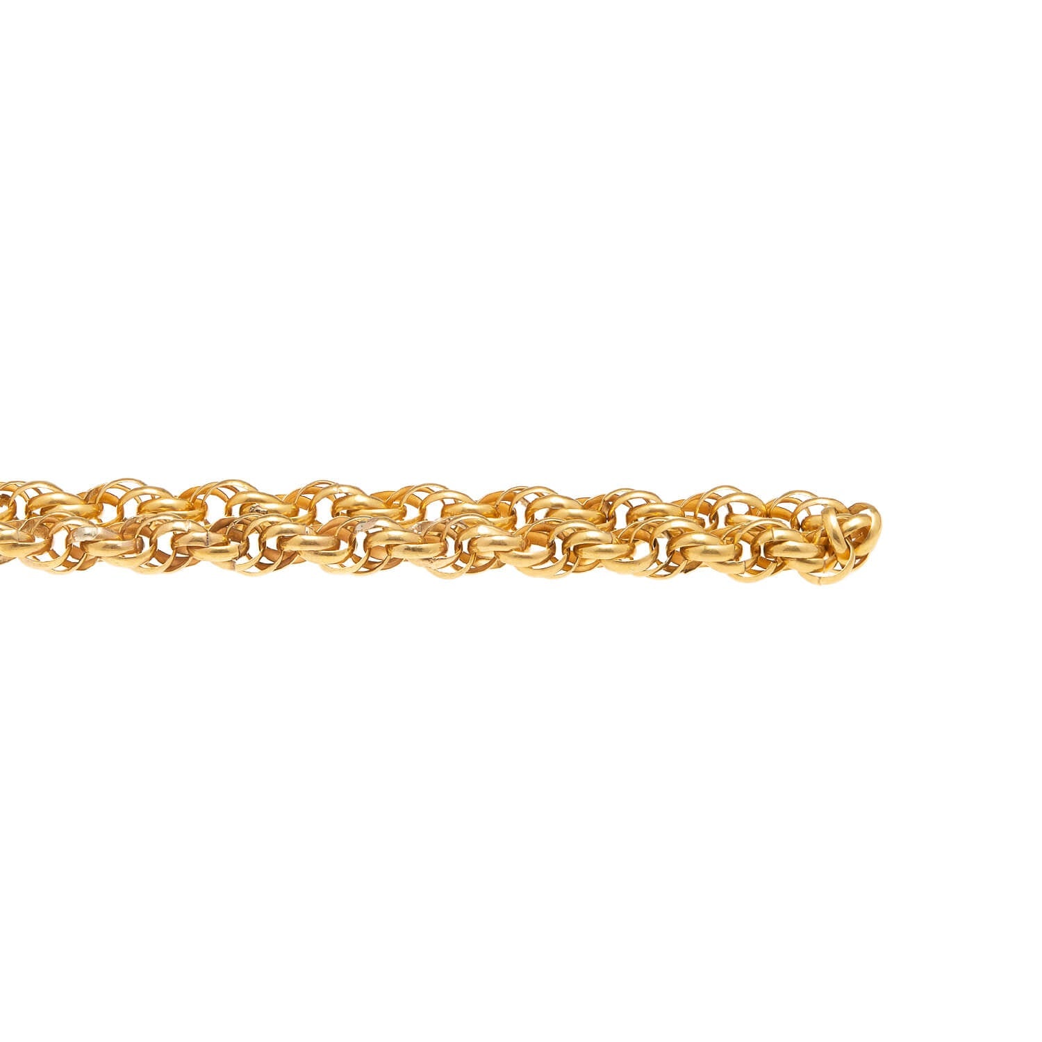 18k Gold Georgian Long Link Chain Necklace with Secure Clasp - 46 Inch Elegant Jewelry for Women, Perfect for Layering, Gift Giving & Special Occasions