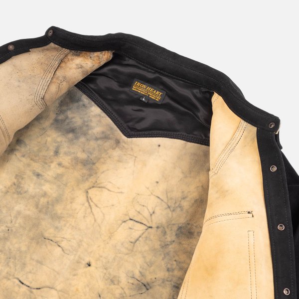 Iron Heart Big Buck Deerskin Western Shirt for Men - Black Cowboy Shirt with Pearl Snap Buttons | Durable & Stylish Western Wear for Rodeo, Ranch Work, and Country Fashion