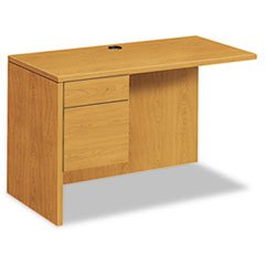 HON 10500 Series Laminate Left Return Desk with Right Pedestal - 48