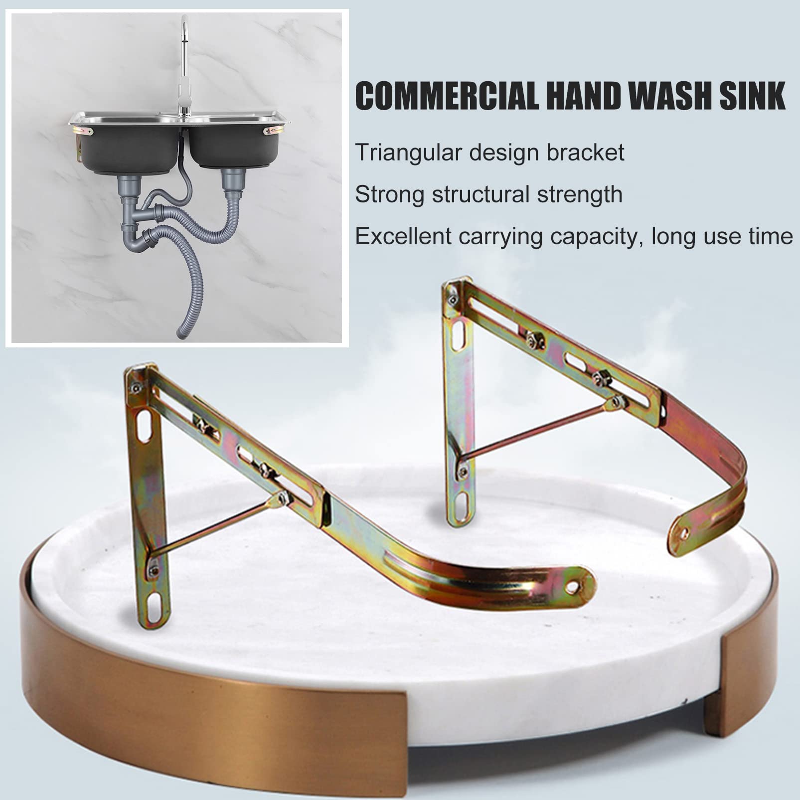 304 Stainless Steel Wall Mount Utility Sink with Faucet - 2-Compartment Laundry Tub & Kitchen Sink for Garage, RV, Restaurant, Outdoor Use - Durable Wash Basin for Commercial & Home Scenarios