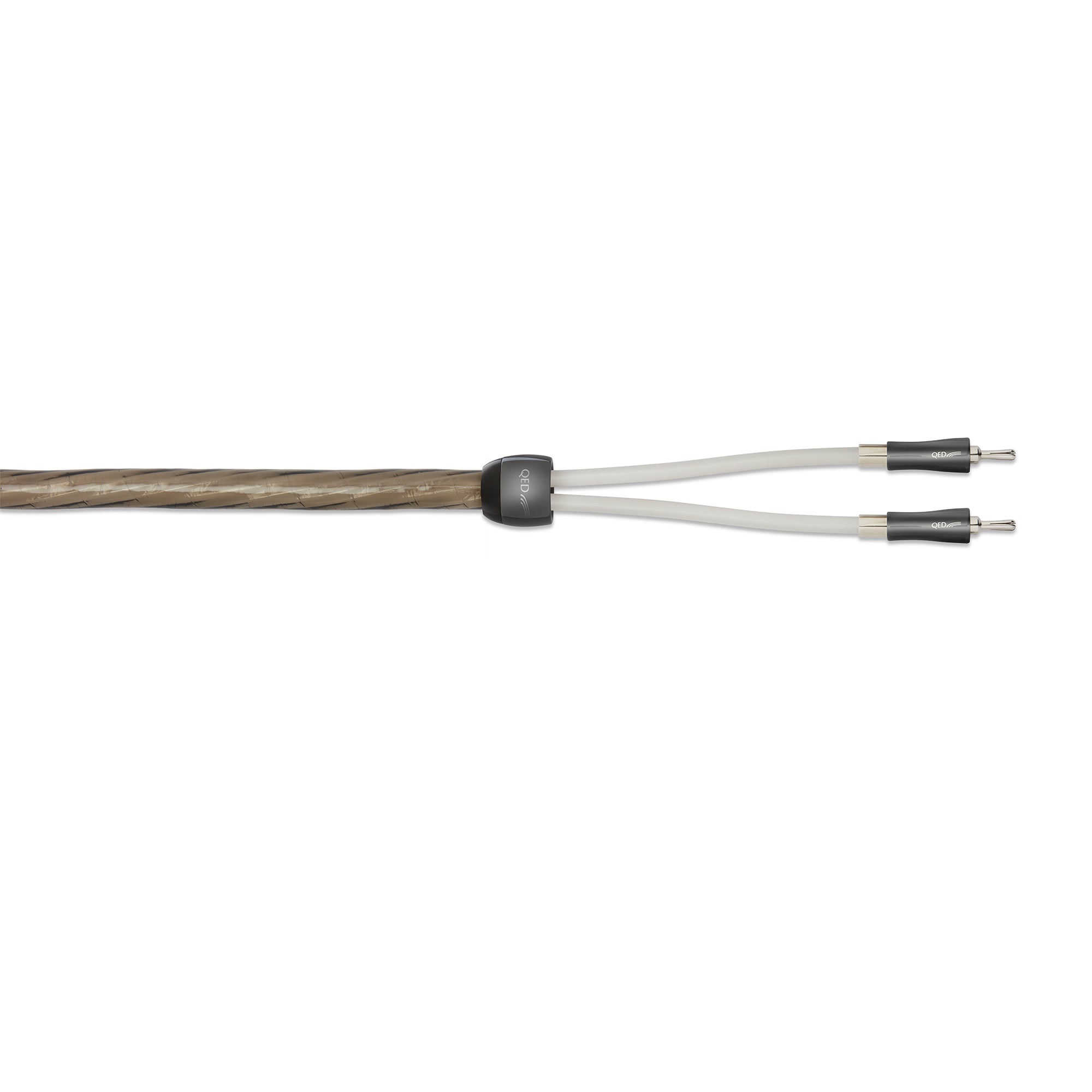 Premium QED Supremus Zr Speaker Cable - Banana Plug Pair for High-End Audio Systems - Perfect for Home Theater & Studio Setup