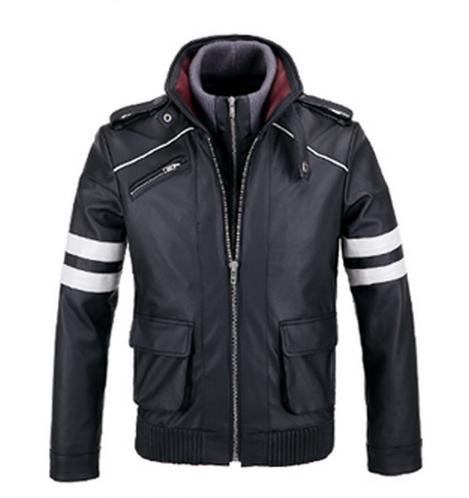 Alex Mercer Cosplay Costume - Leather Jacket with Hoodie (Small) | Prototype Video Game Character Outfit for Halloween, Comic Con & Cosplay Events