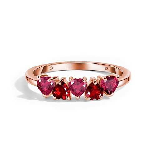 Rose Gold Ruby Garnet Ring - Crush on You