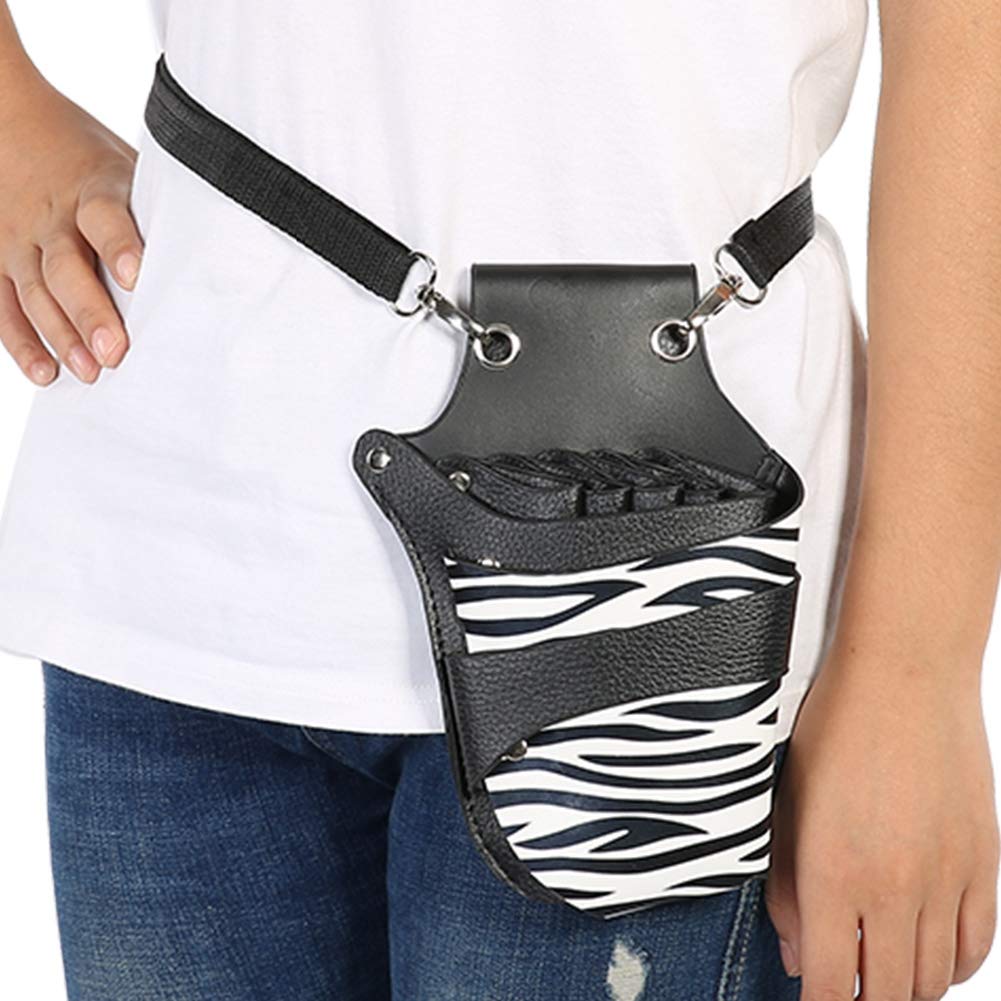 Professional Hair Scissor Holster Pouch - Barber Shears Holder with Rivet Clips for Hair Stylists & Salon Professionals | Durable Salon Scissors Kit Bag for Hairdressing, Styling & Travel Use