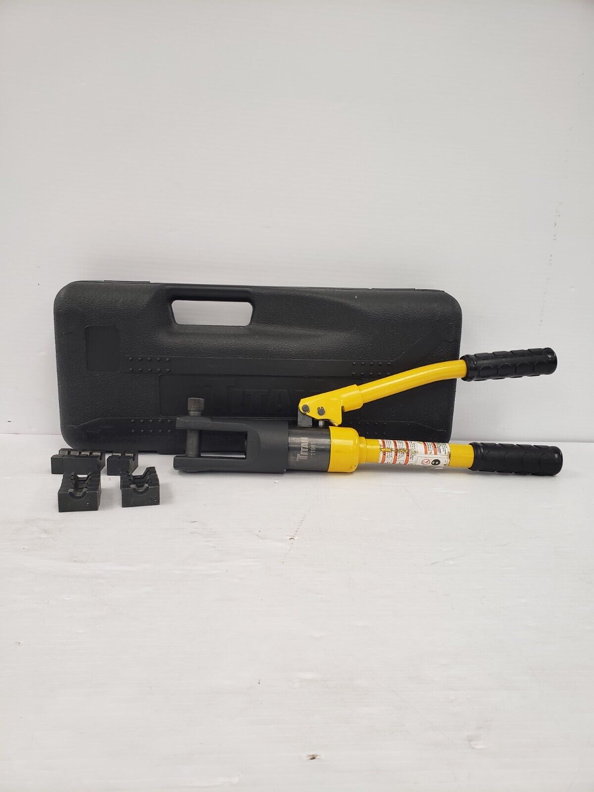 Titan 11981 High Capacity Hydraulic Crimper Tool for Wire Rope, Cable, and Metal Connectors - Perfect for Construction, Industrial, and DIY Projects