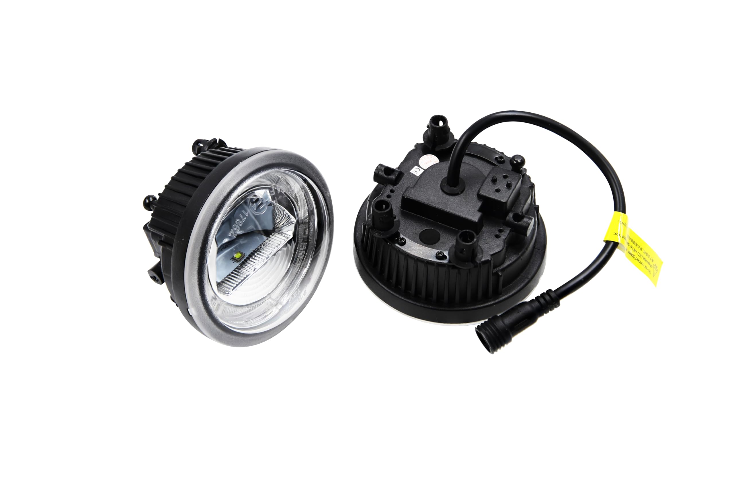 2Pcs White Halo LED Fog Lights with Clear Lens - Daytime Running Lights (DRL) & Driving Lights for Chevy Camaro 2010-2013 Models - Perfect for Night Driving & Enhanced Visibility in Foggy Conditions