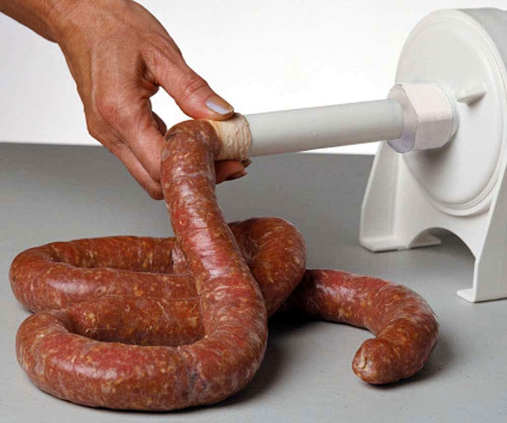10Lb Commercial Sausage Stuffer Maker - Heavy Duty Meat Filler Machine with Variable Speed - Made in USA - Perfect for Butcher Shops, Home Kitchens & BBQ Parties