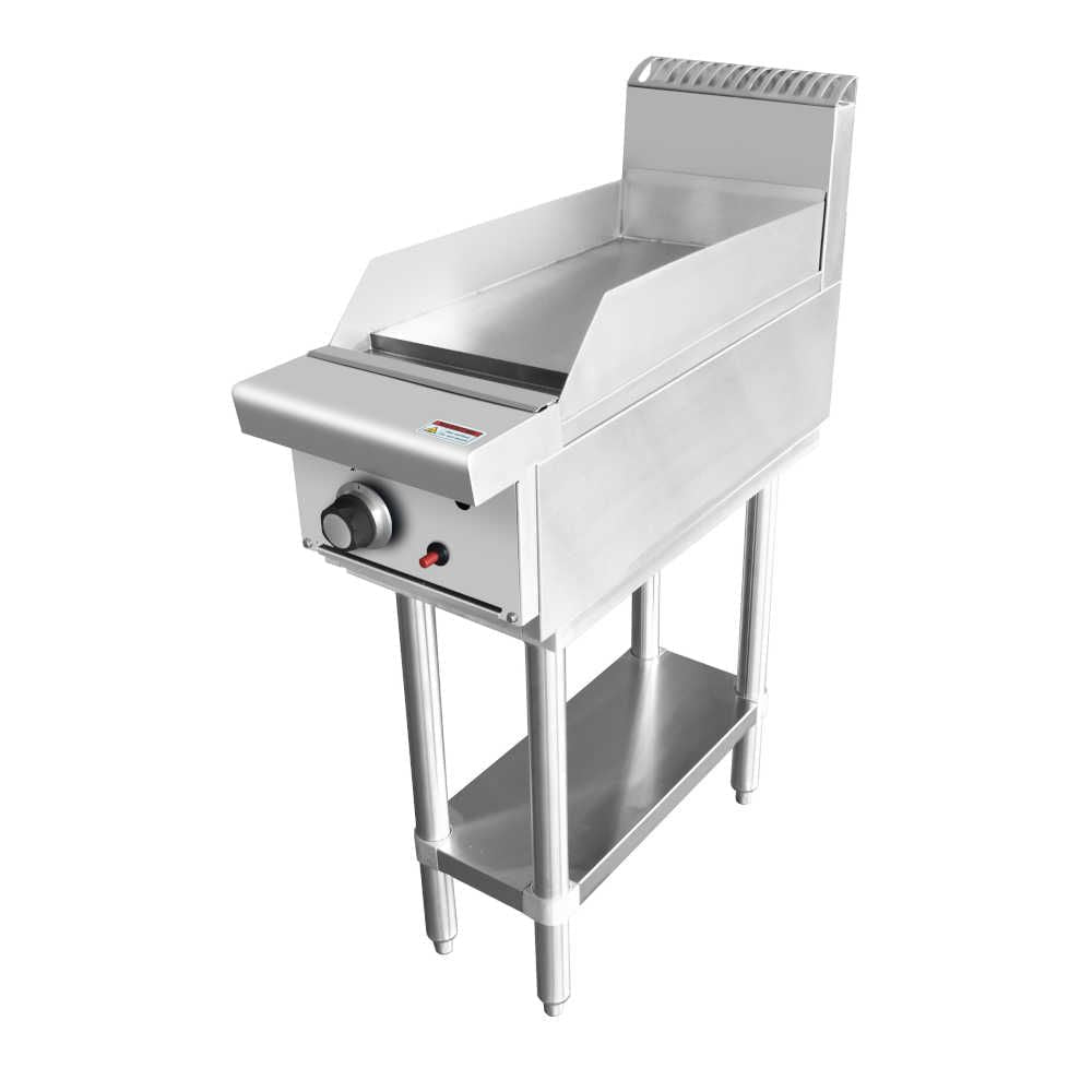 Commercial Single Burner Flat Griddle Hot Plate - 300MM Width, LPG Gas Powered for Restaurants, Food Trucks & Outdoor Cooking