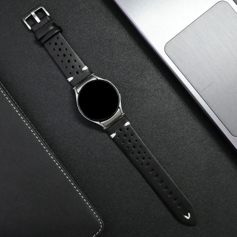 Premium Quick-Fit No-Gap Leather Watch Bands - Durable & Stylish Replacement Straps for Apple Watch, Samsung Galaxy & Fitbit - Perfect for Workouts, Office & Everyday Wear