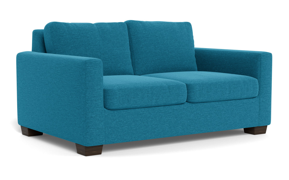 Track 62 Loveseat - Modern 2-Seater Sofa for Small Spaces, Comfortable Fabric Couch with Sturdy Wooden Legs - Perfect for Apartments, Living Rooms and Cozy Home Decor
