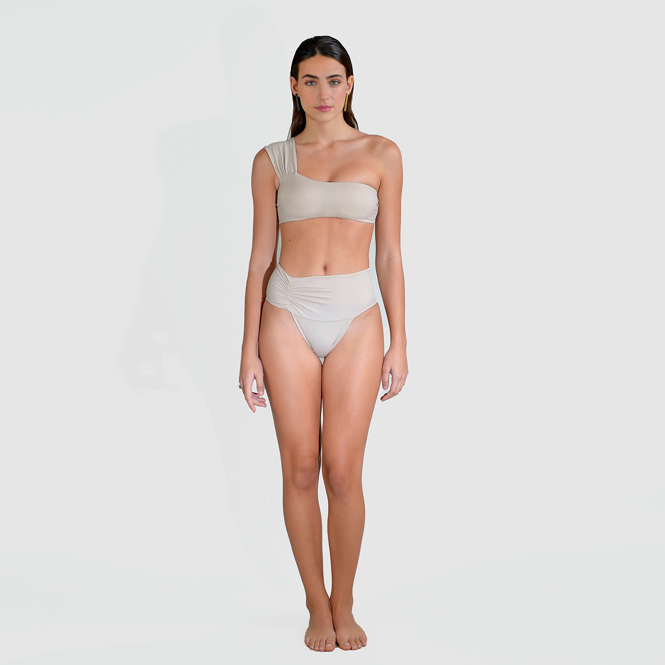 LE CHIAPPETTE Gorizia - One Shoulder Bikini Top for Women, Adjustable Straps, Unique Asymmetrical Design, Perfect for Beach, Pool, and Summer Vacations
