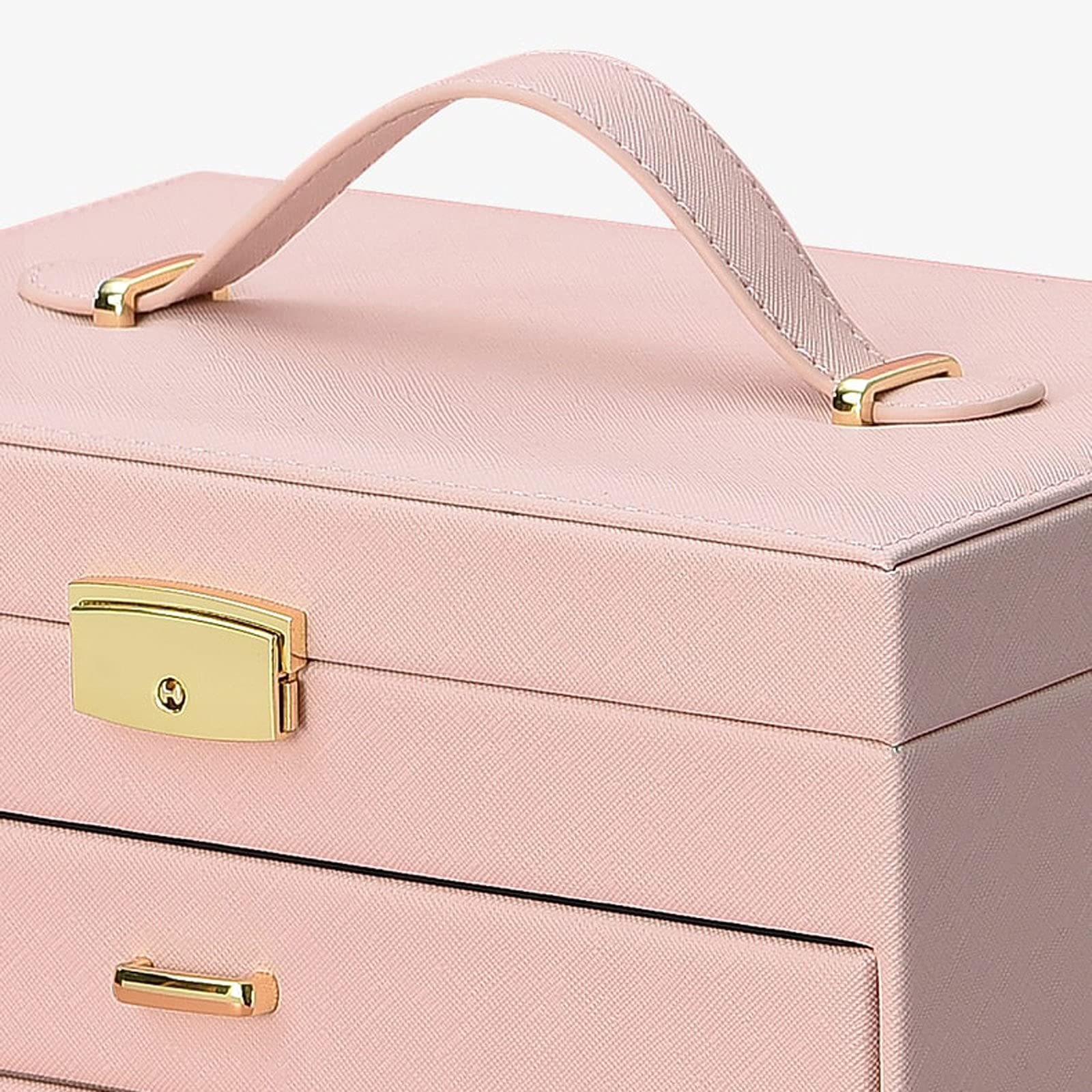 Large Multi-Layer Jewelry Organizer Box for Women - Lockable Jewelry Storage Case for Necklaces, Rings & Earrings | Perfect for Travel, Home Decor & Gift Giving