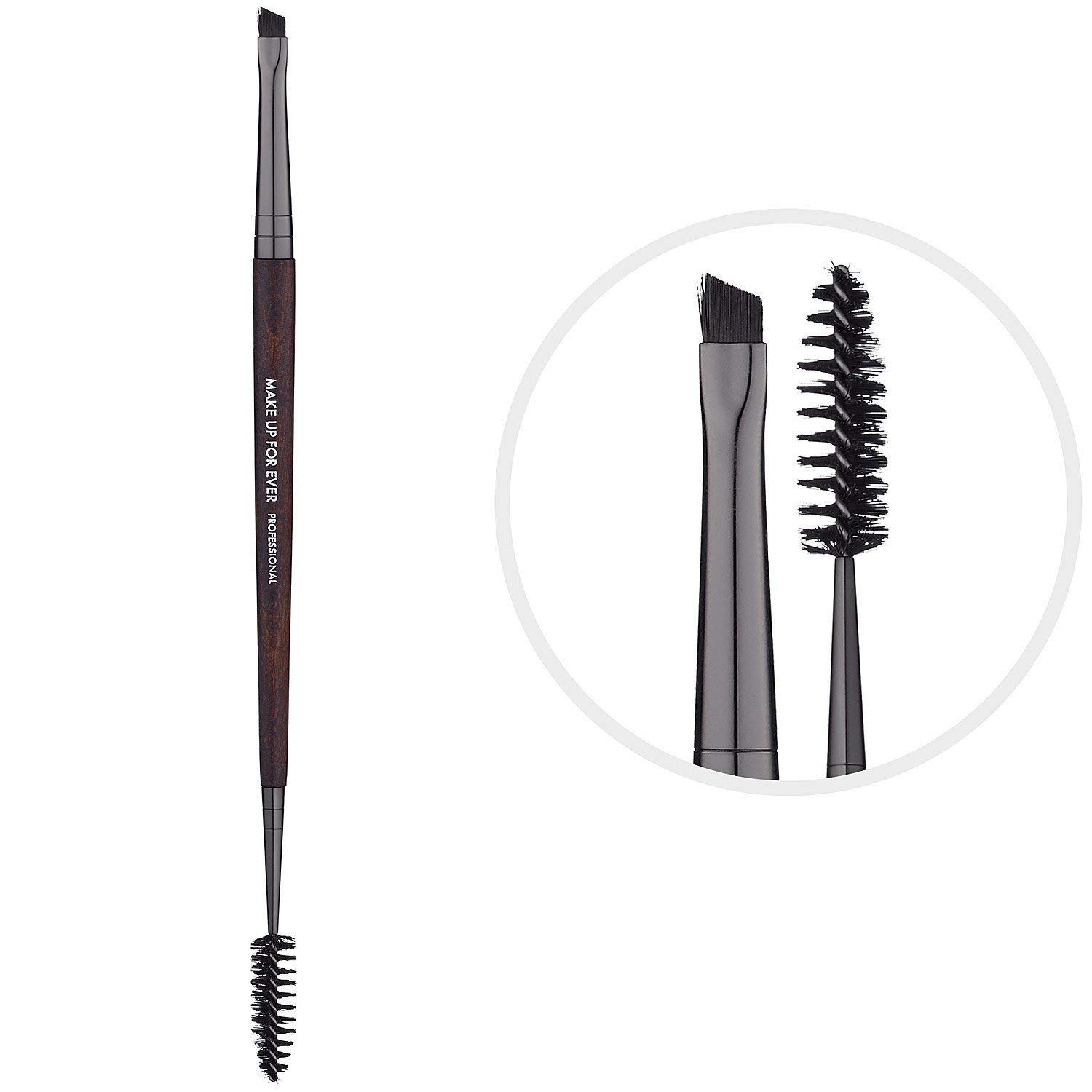 Liv'Oliv Dual-Ended Eye Makeup Brush - Professional Eyebrow & Mascara Applicator for Perfect Eye Makeup | Great for Travel, Home & Professional Makeup Kits