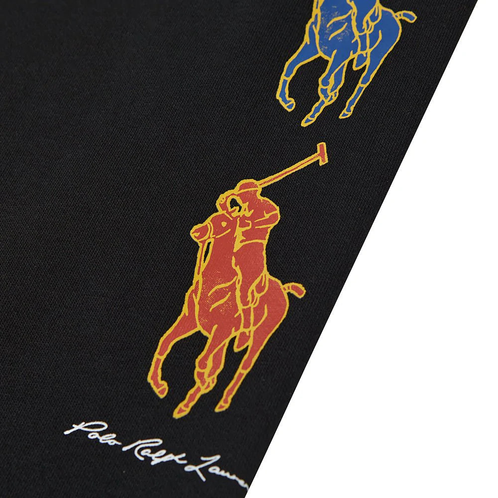 Big Pony Fleece Pants for Men - Soft & Warm Winter Lounge Pants, Black - Perfect for Home, Gym, and Casual Wear