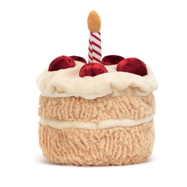 Amuseables Birthday Cake Plush Toy - Cute & Soft Stuffed Cake for Birthdays, Parties & Gifts | Perfect for Celebrations, Decorations & Surprise Gifts