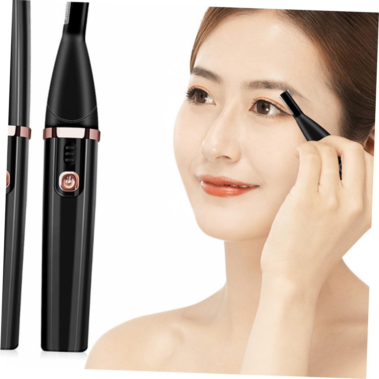 CANIGHT Electric Eyebrow Trimmer for Women - Facial Hair, Mustache & Nose Trimmer - Rechargeable Brow Shaver with Precision Blades - Black ABS Design - Perfect for Travel, Home & Salon Use